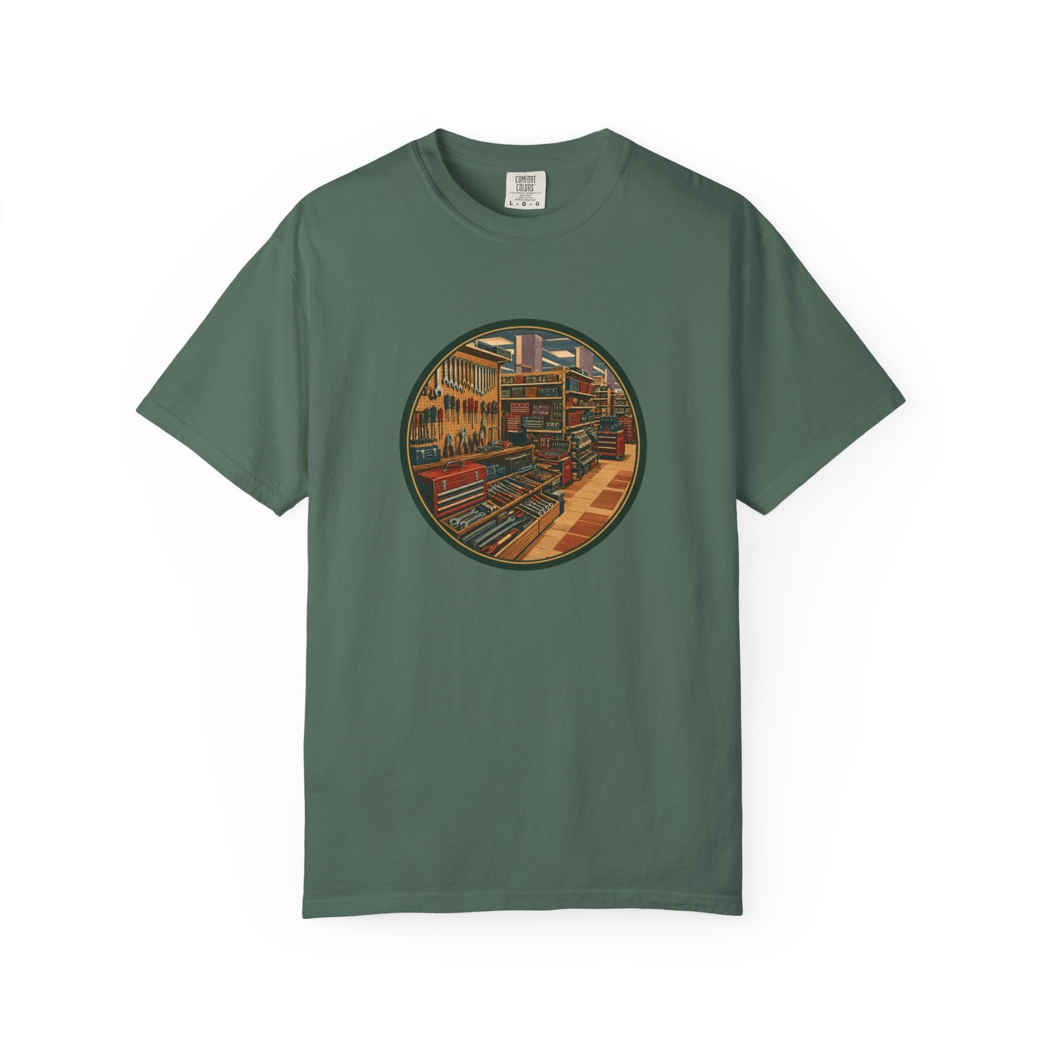 Vintage Tool Graphic T-Shirt — Remembering the Tool Department Illustration