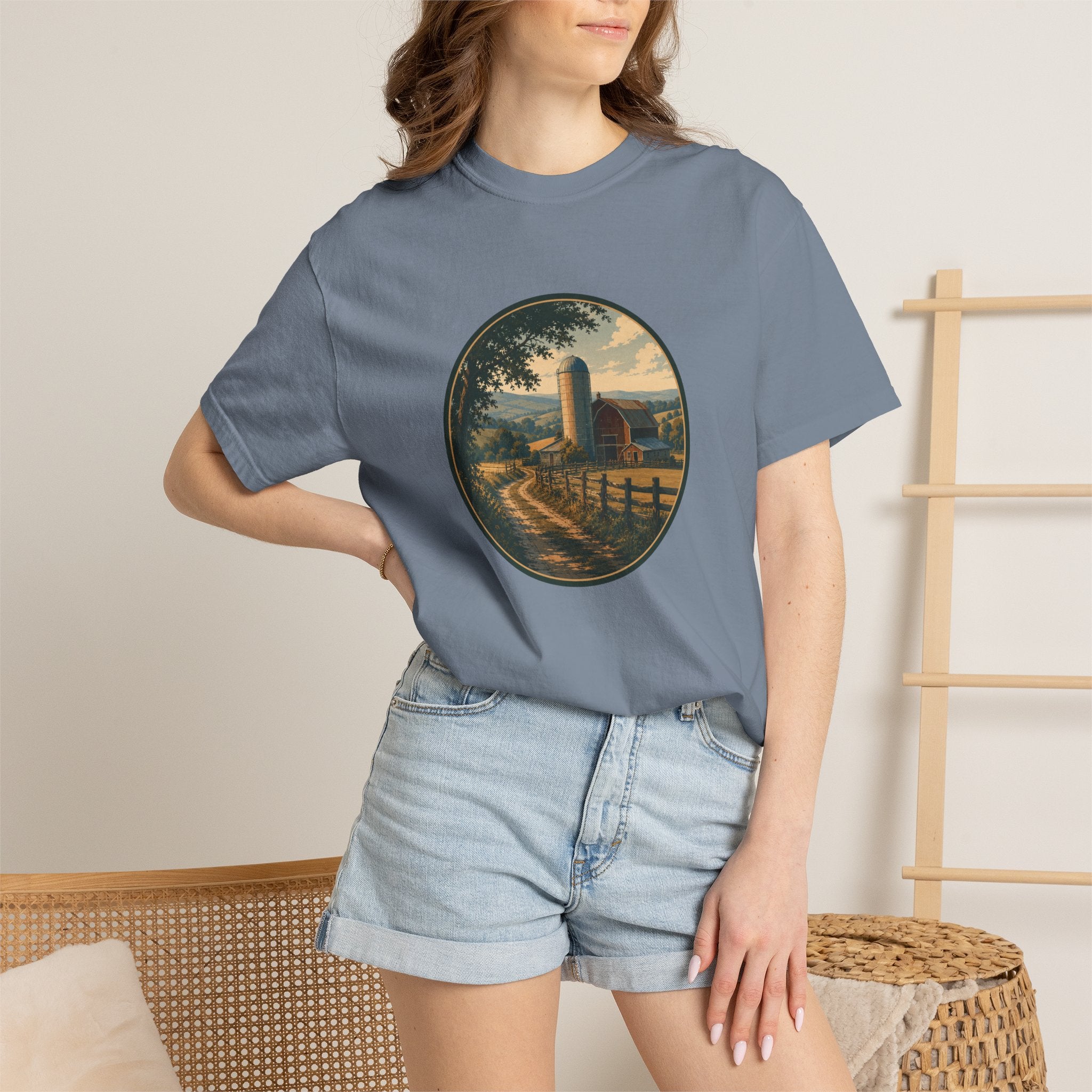 Barn and Farm Country T-Shirt - Vintage Farm Graphic