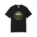 Campfire Mountain Sunset T-Shirt — Scenic Hiking Adventure Tee