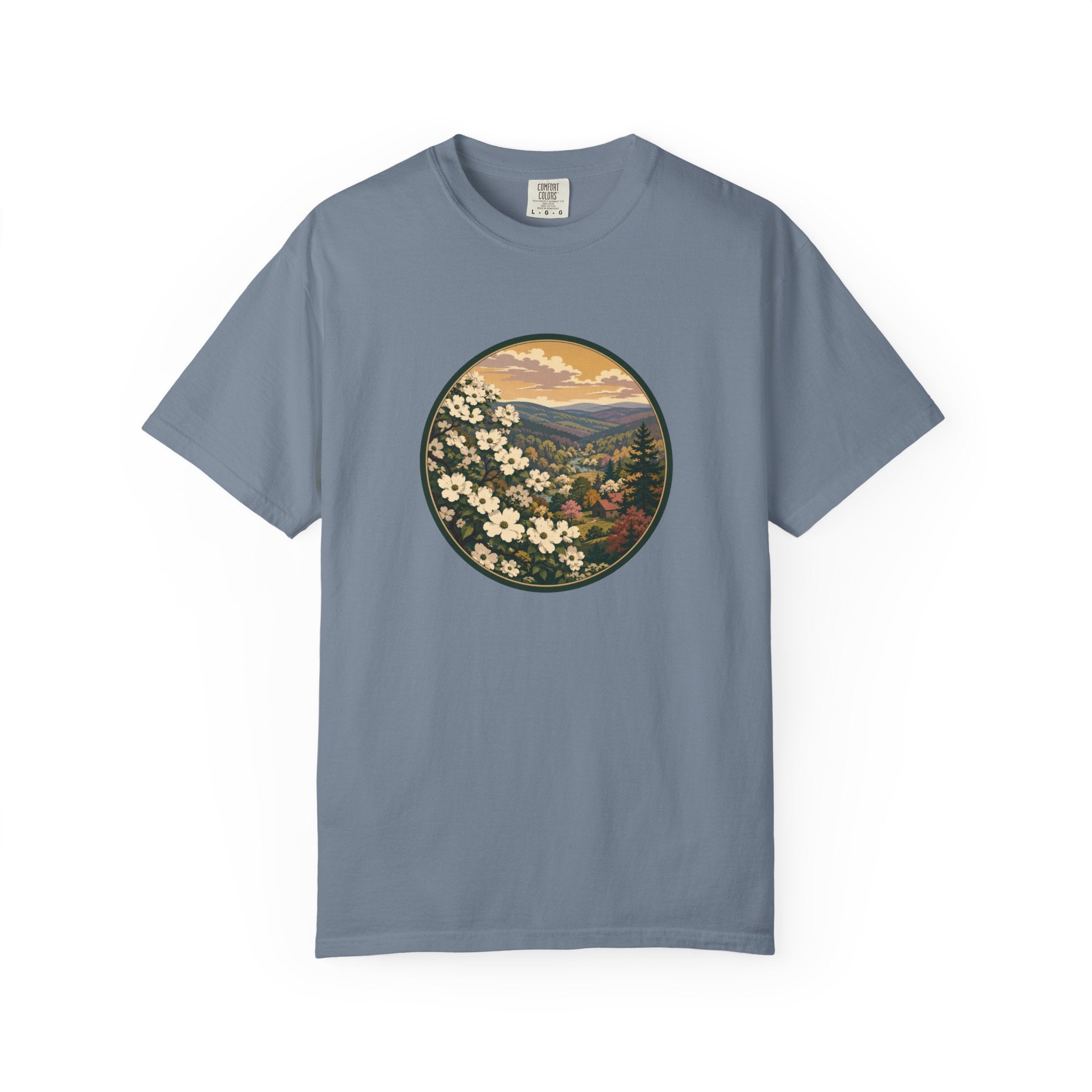 Blue Ridge Blooms T-Shirt — Vintage Wildflower Scenic Tee