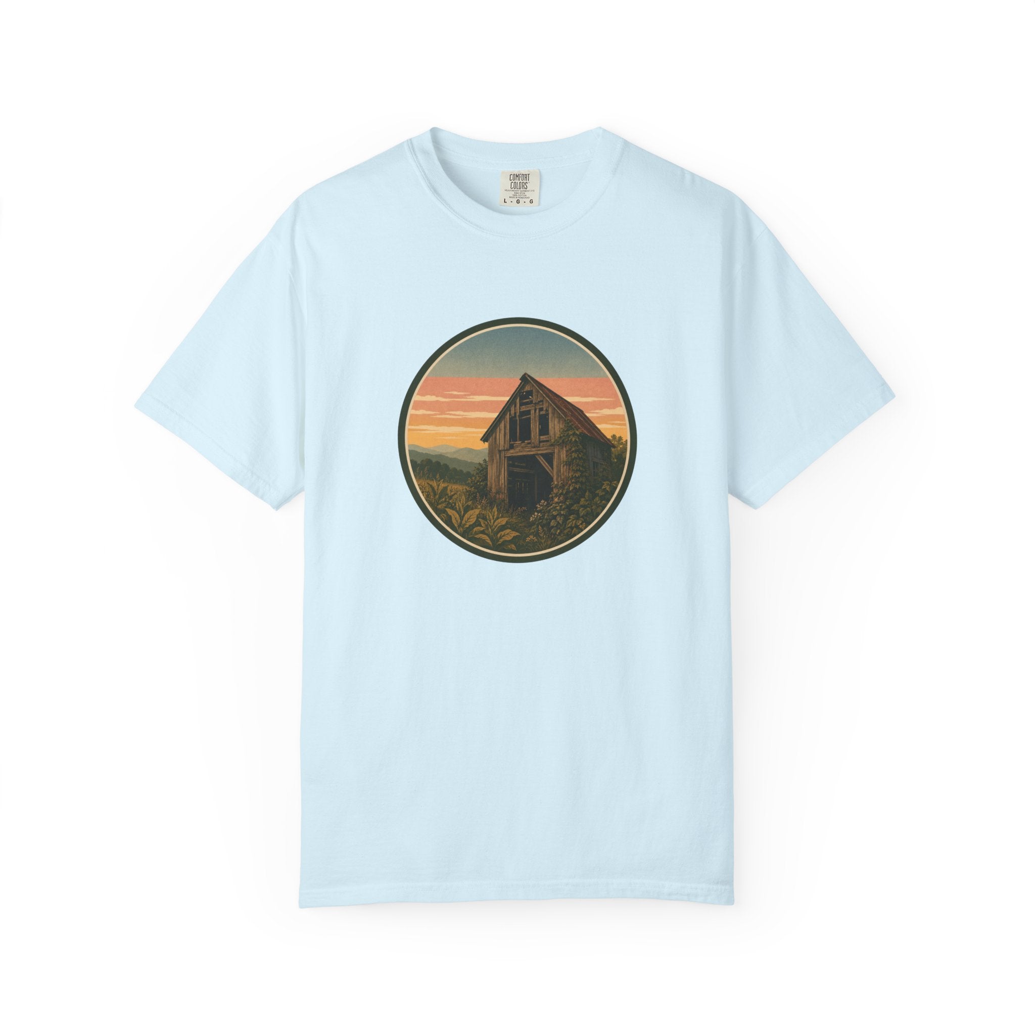 Vintage Tobacco Barn Sunset T-Shirt