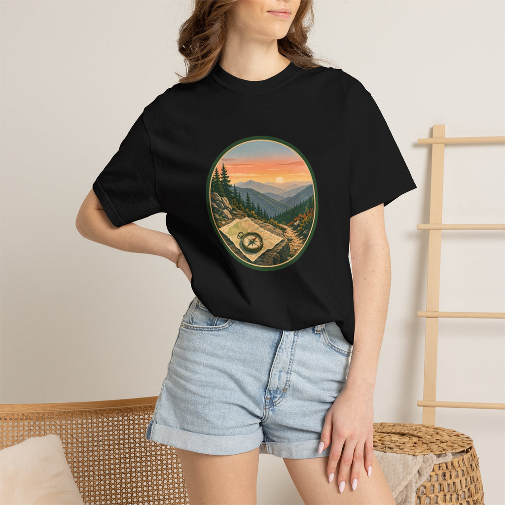 Mountain Hiking T-Shirt — Scenic Trail Vintage Nature Tee