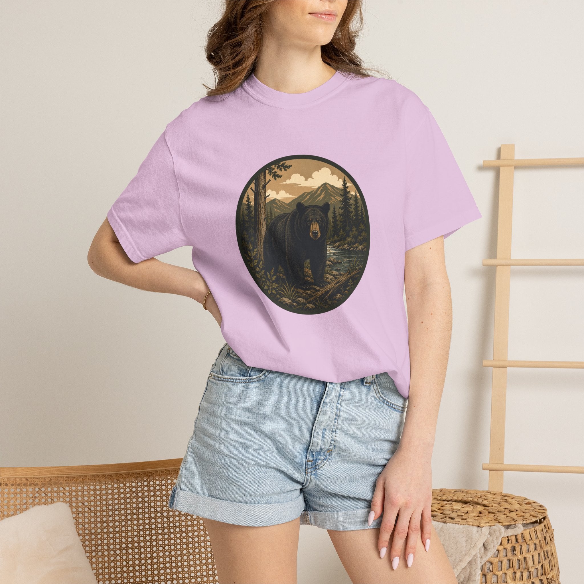Bear Forest Graphic T-Shirt — Vintage Mountain Wilderness Tee