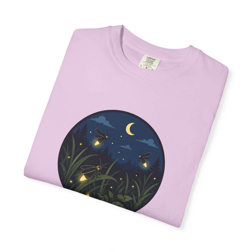 Firefly Night T-Shirt — Moonlit Meadow Graphic Tee
