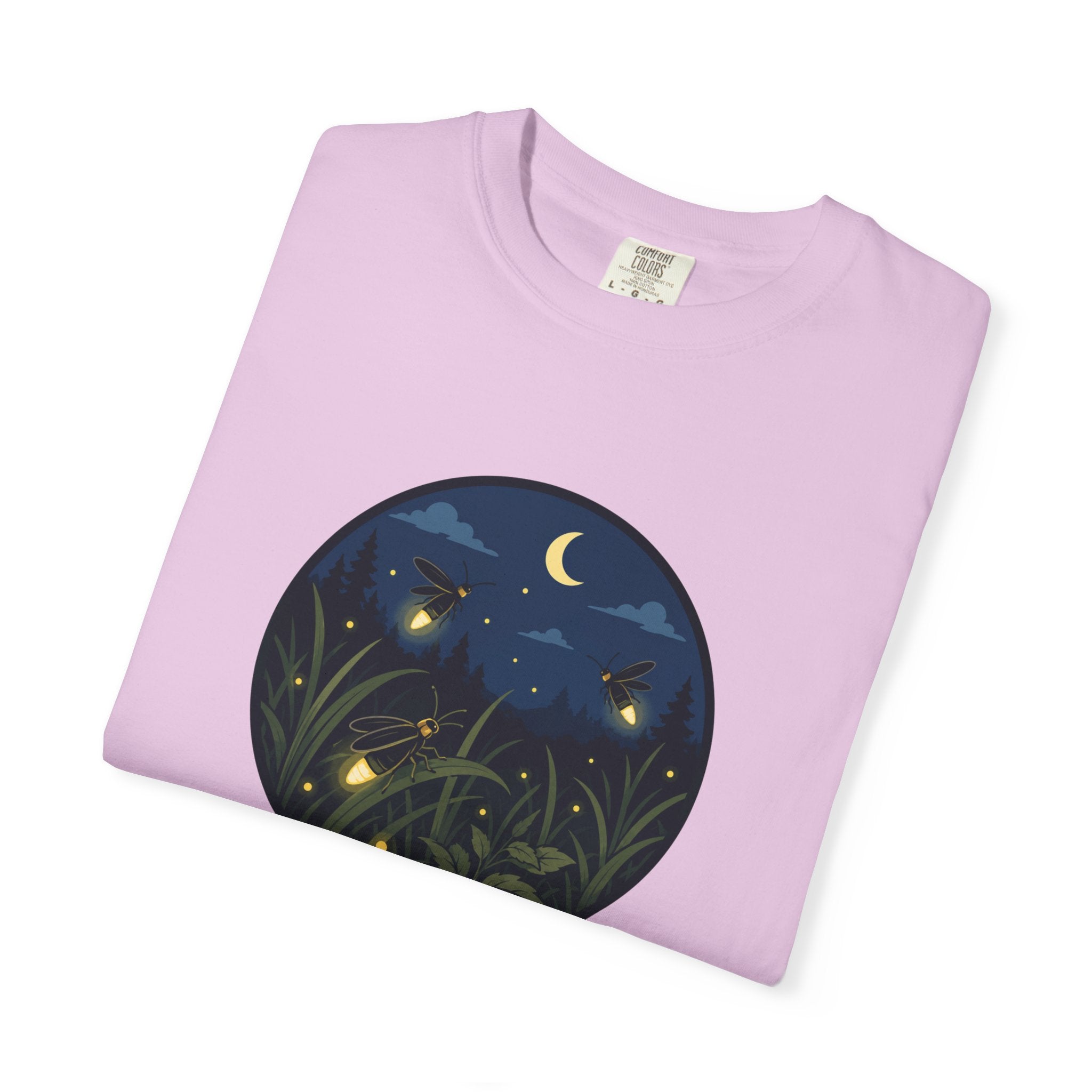 Firefly Night T-Shirt — Moonlit Meadow Graphic Tee
