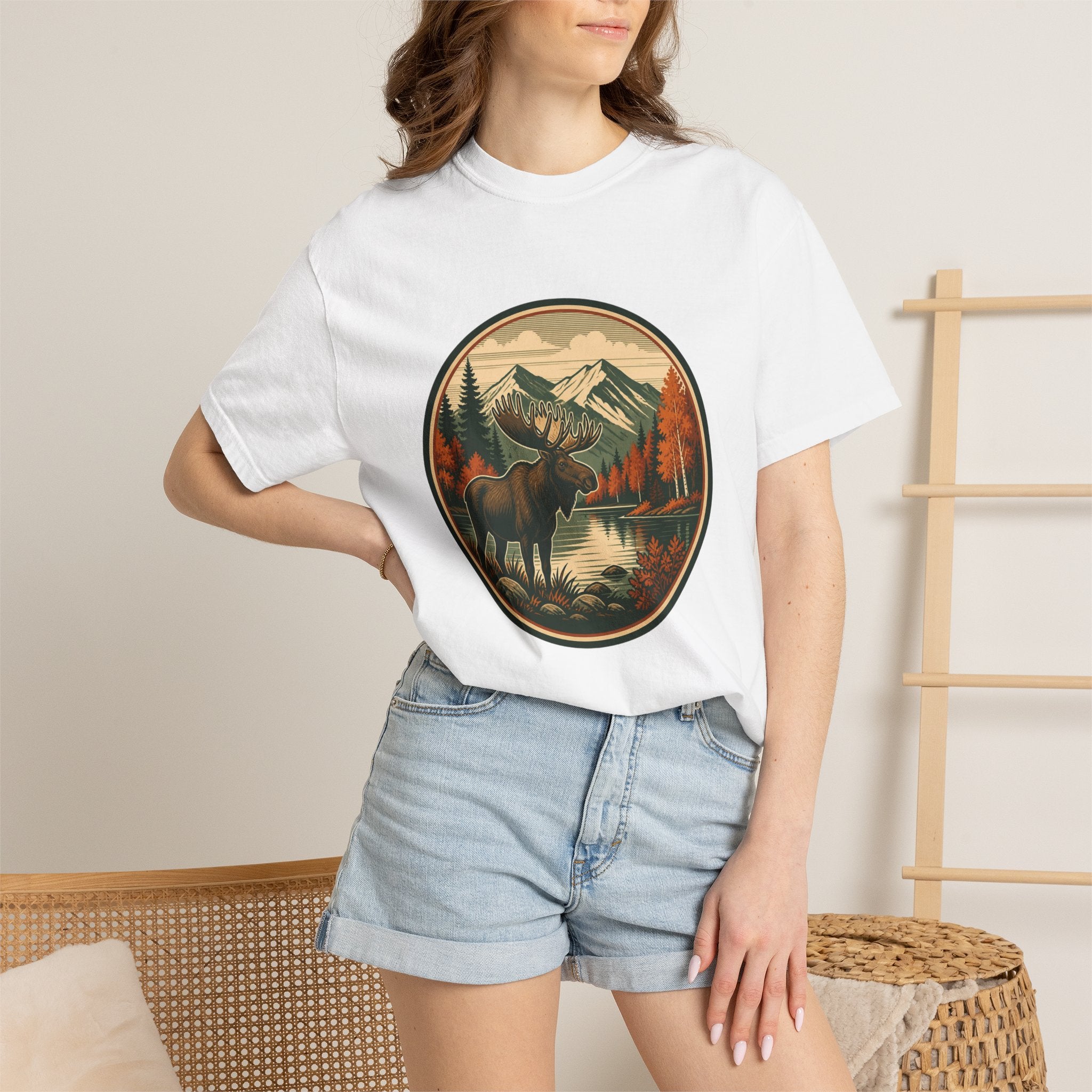 Moose Mountain Scenic T‑Shirt — Vintage Wilderness Camp Tee
