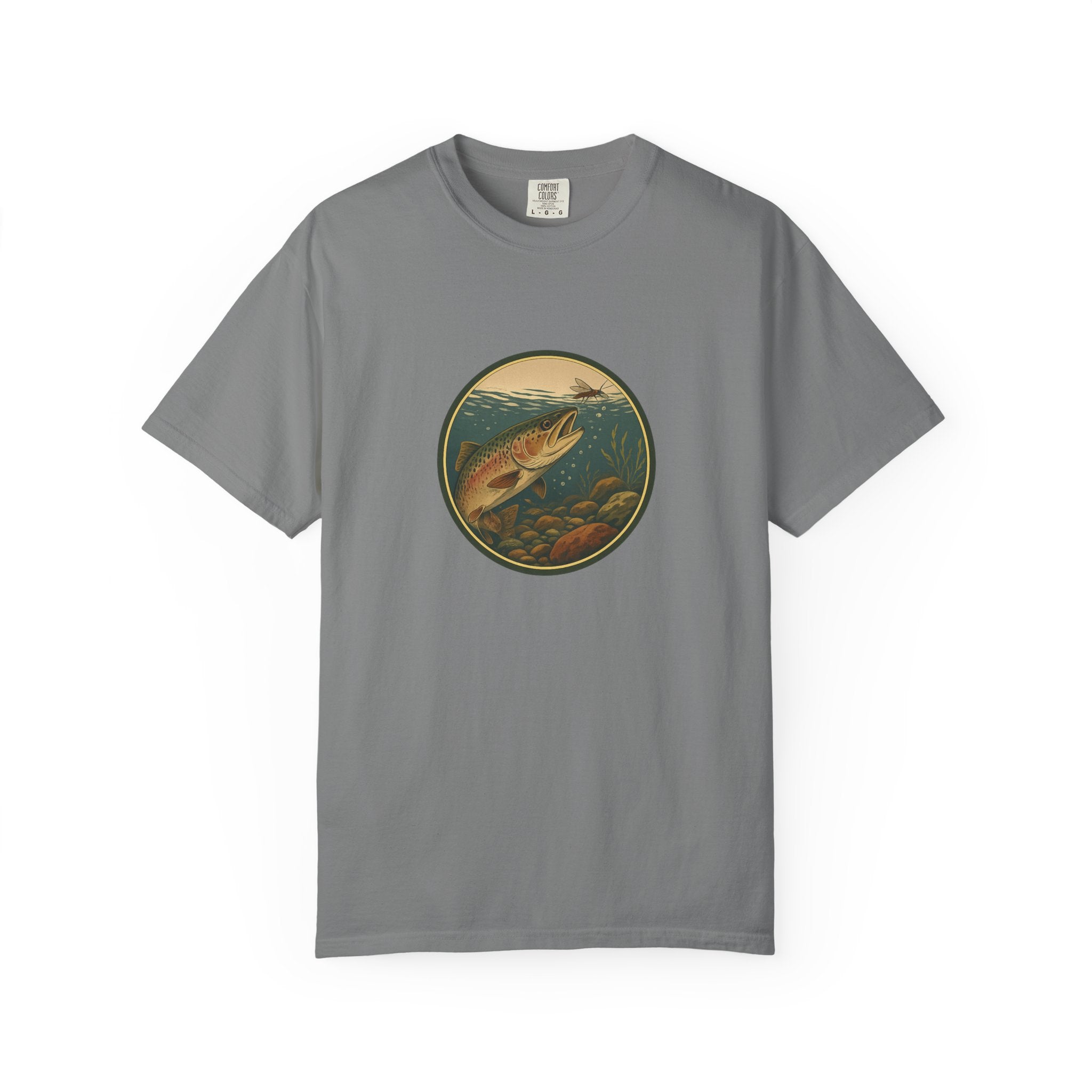 Rainbow Trout  Circle T-Shirt — Vintage Fishing Graphic Tee