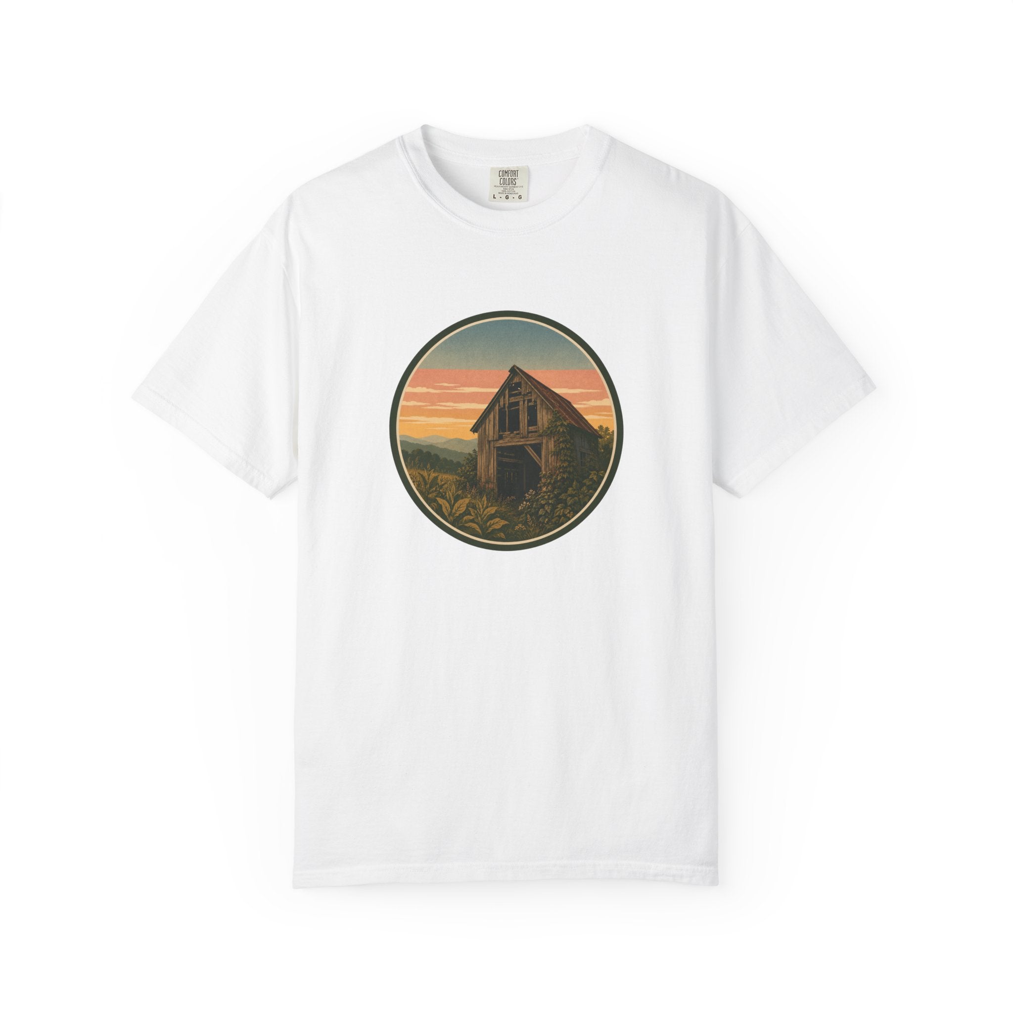 Vintage Tobacco Barn Sunset T-Shirt