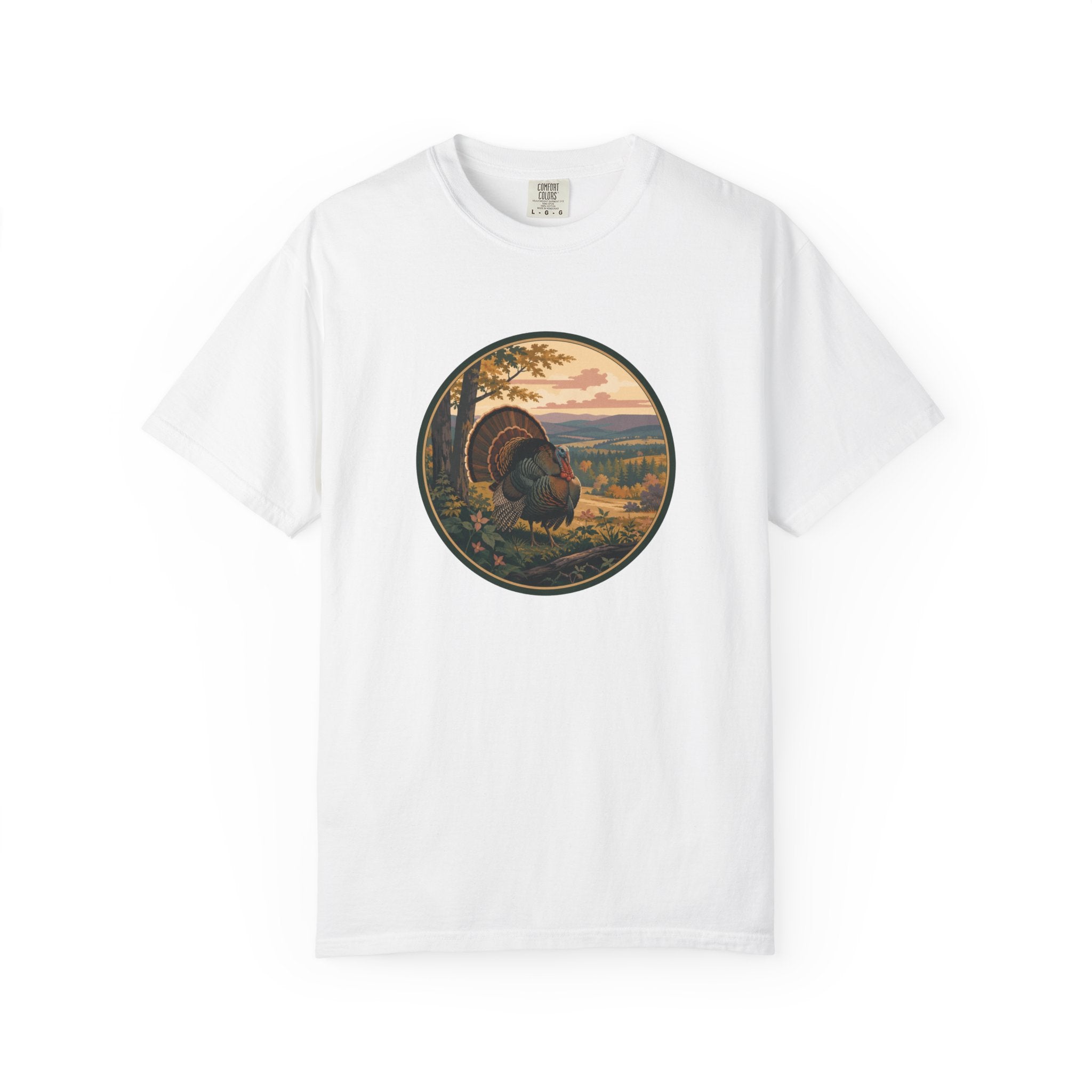 Fall Turkey T-Shirt — Vintage Wildlife Hunting Scene Tee