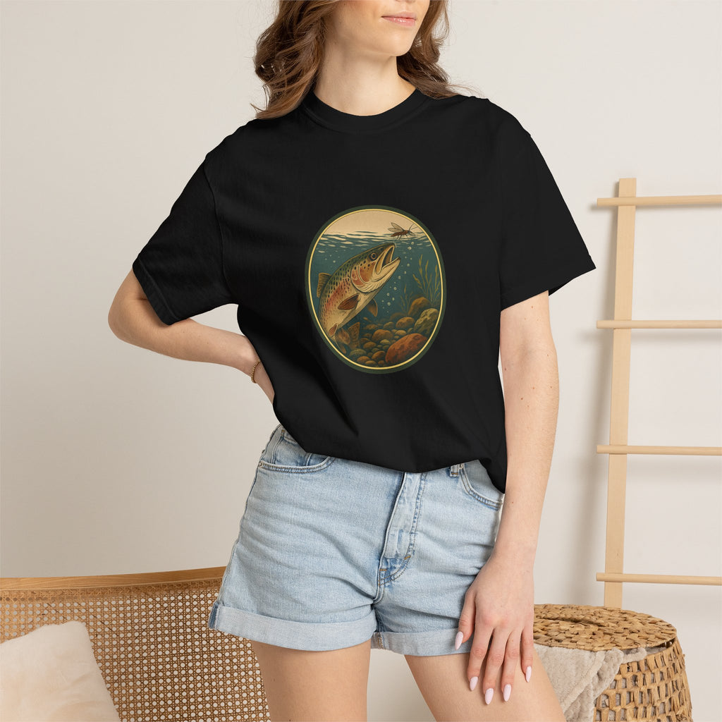 Rainbow Trout  Circle T-Shirt — Vintage Fishing Graphic Tee