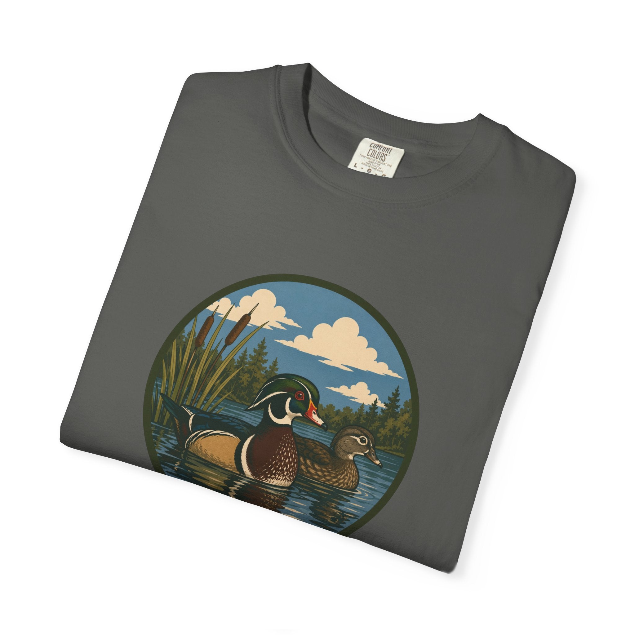 Wood Duck Pond T-Shirt — Vintage Waterfowl Nature Tee