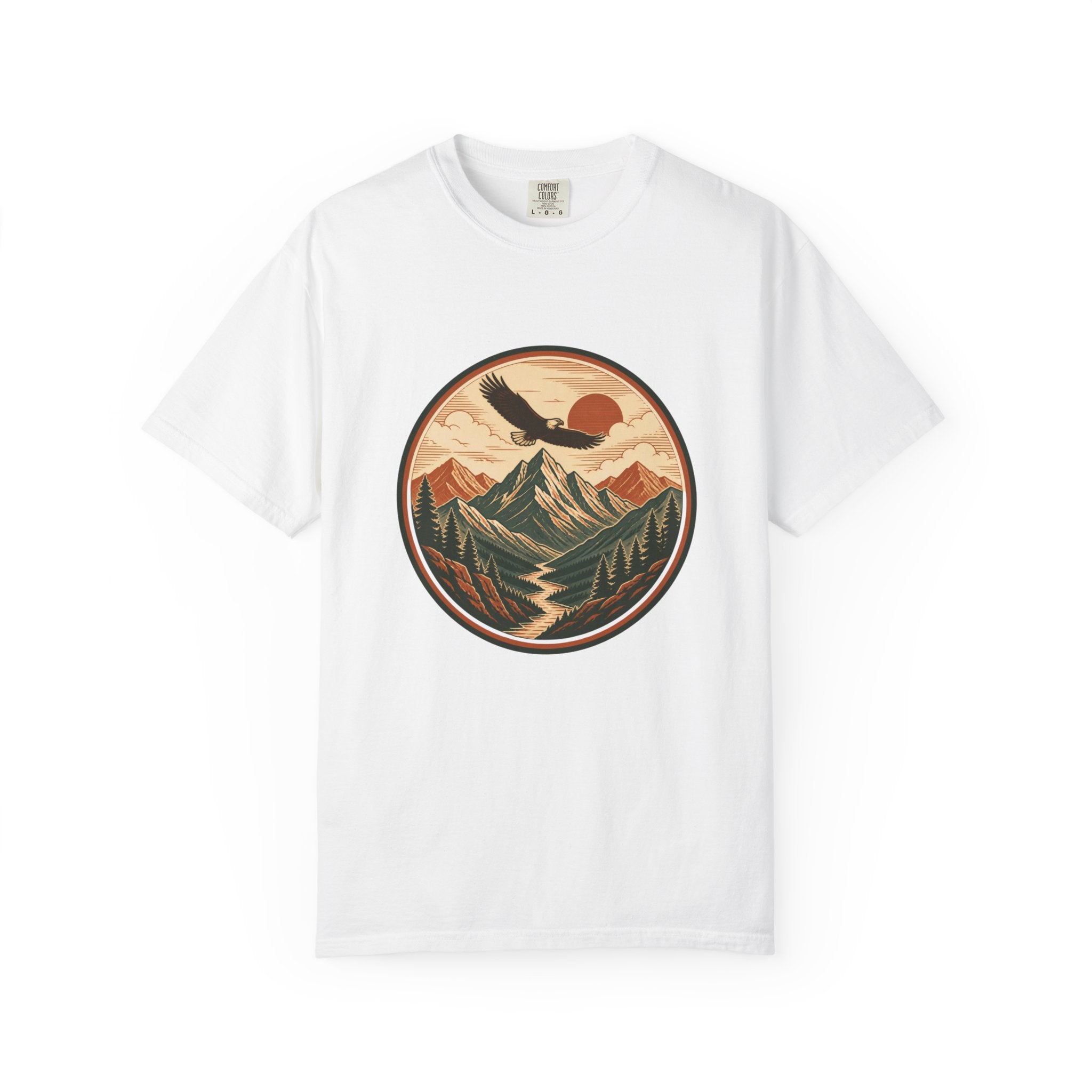 Vintage Mountain Eagle T-Shirt — Retro Outdoor Nature Graphic Tee