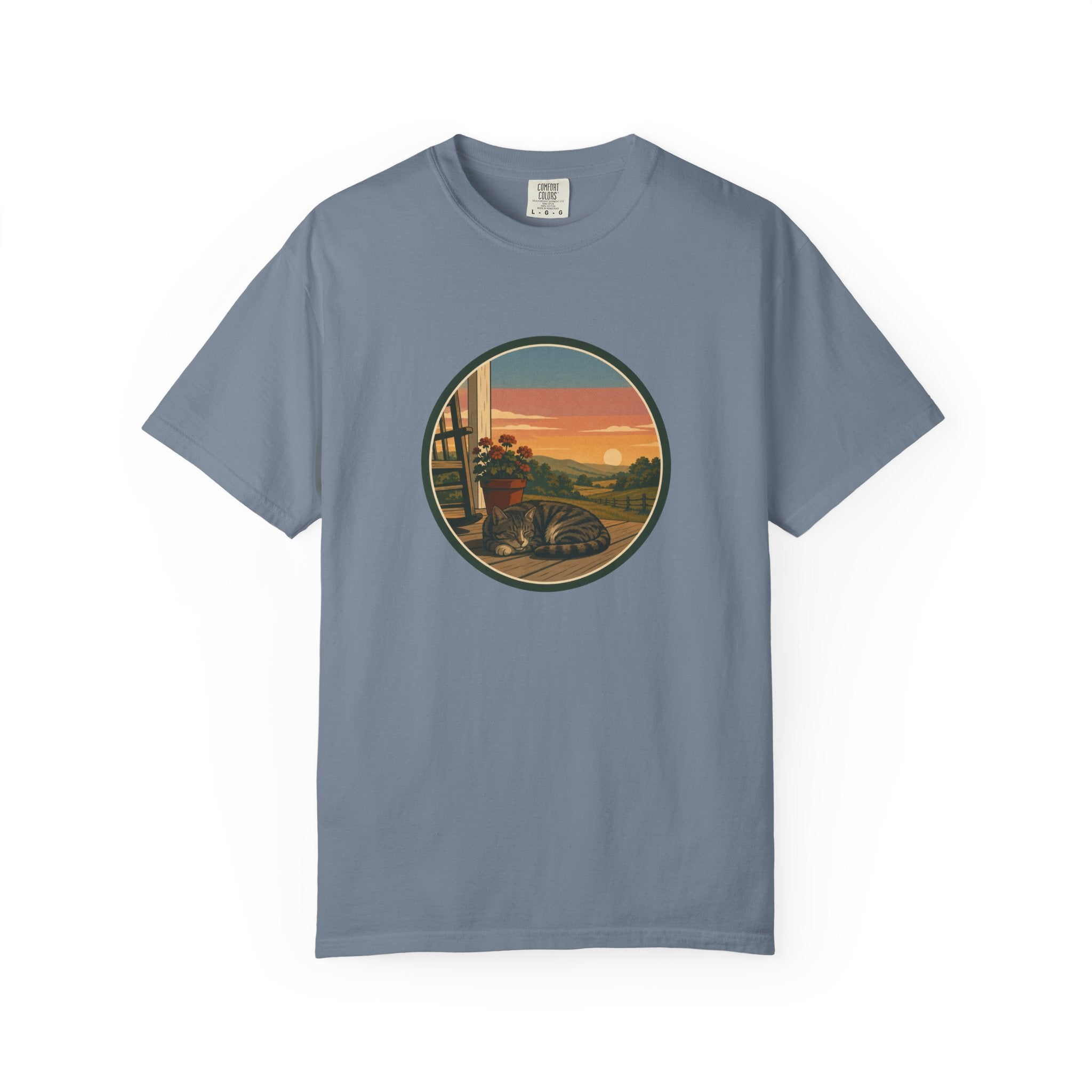 Vintage Sunset Cat Nap T-Shirt