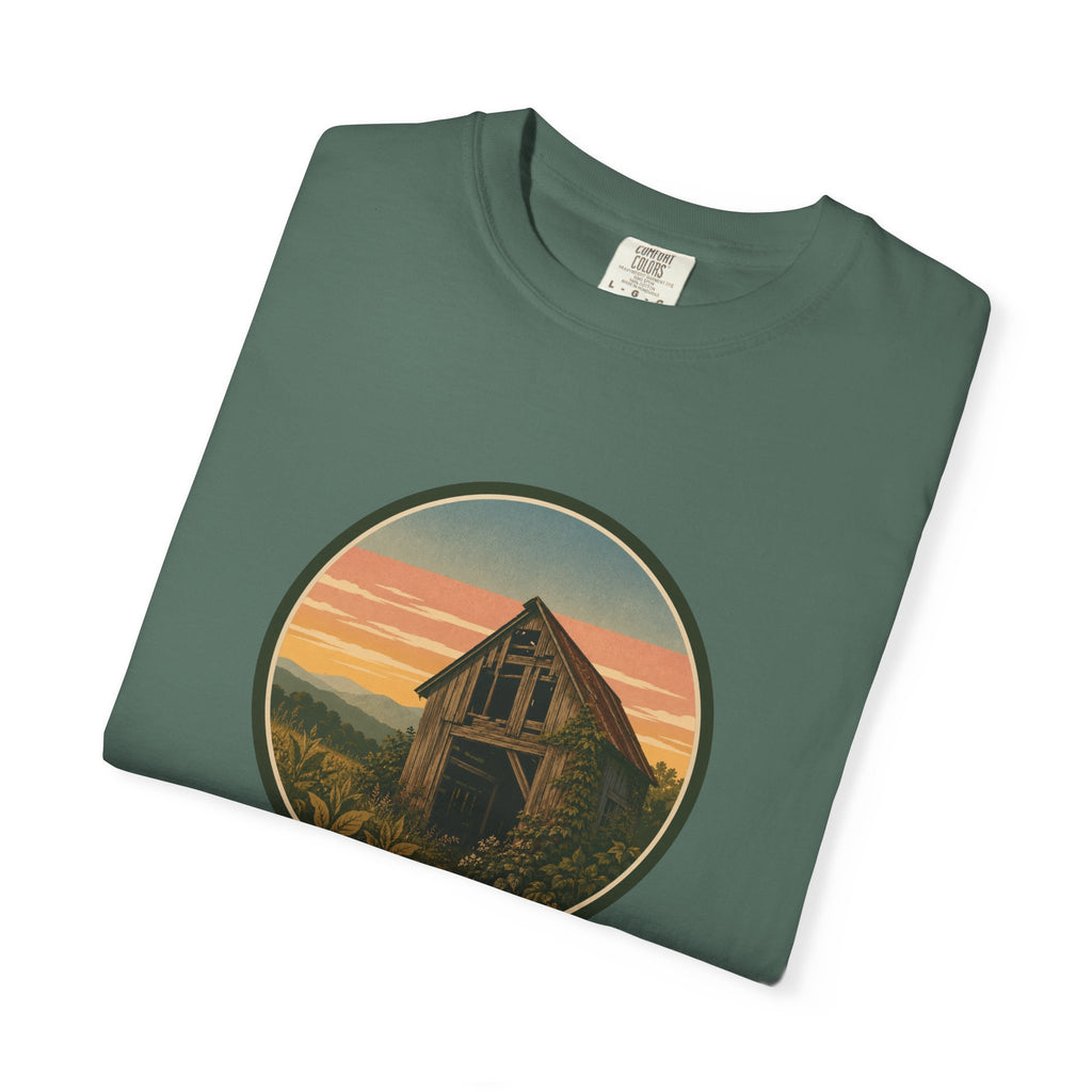 Vintage Tobacco Barn Sunset T-Shirt