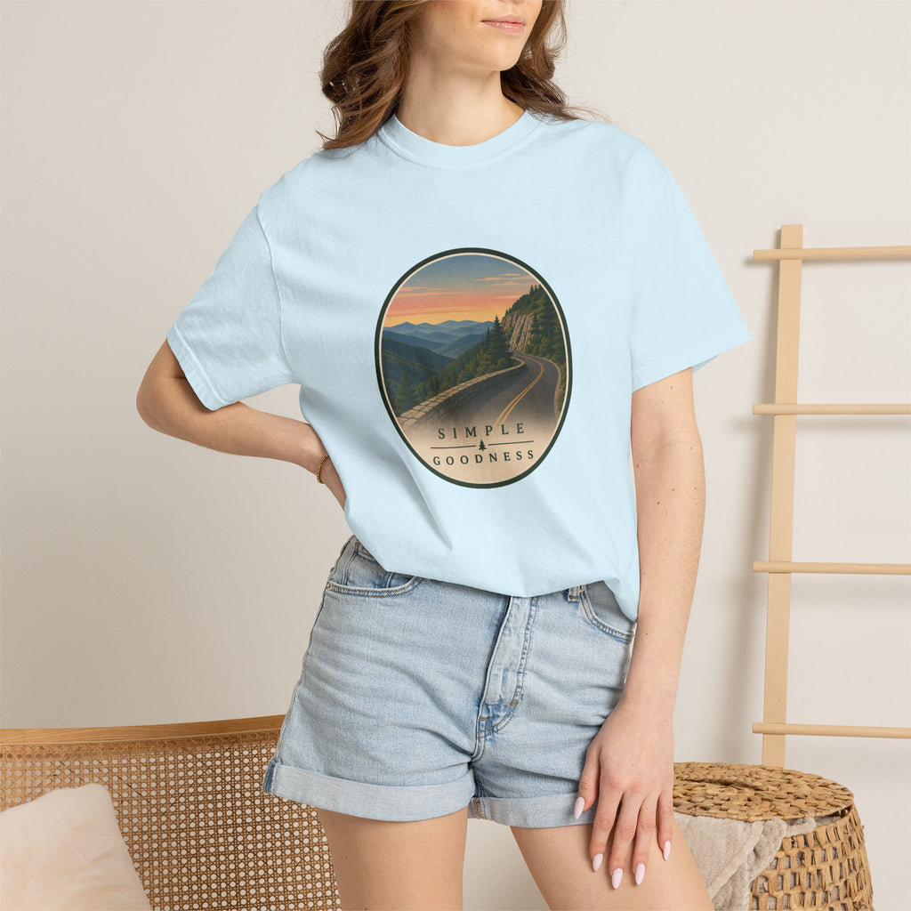 Scenic Sunset Road T-Shirt — Simple Goodness Graphic Tee
