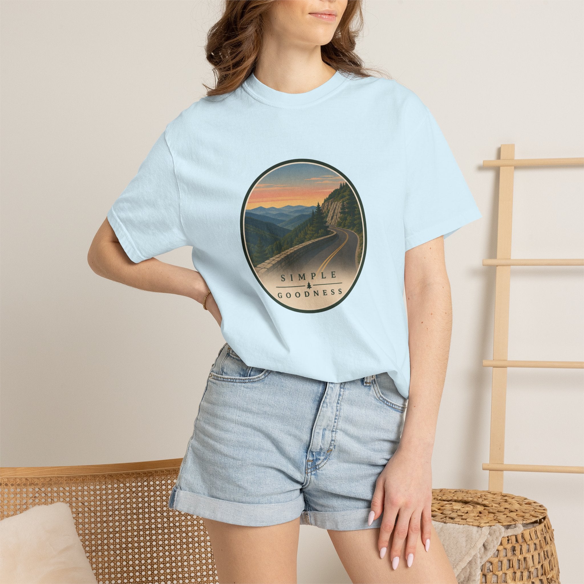 Scenic Sunset Road T-Shirt — Simple Goodness Graphic Tee