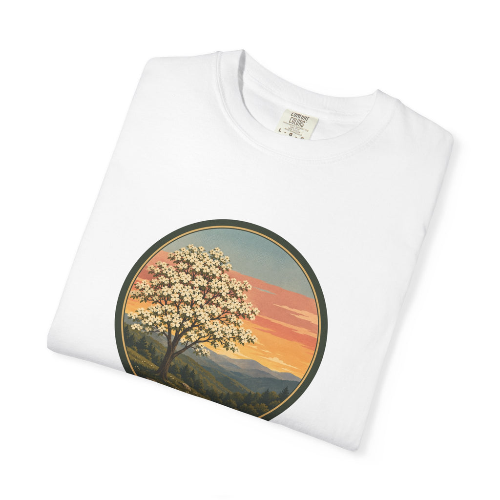 Vintage Sunset Dogwood Tree T-Shirt