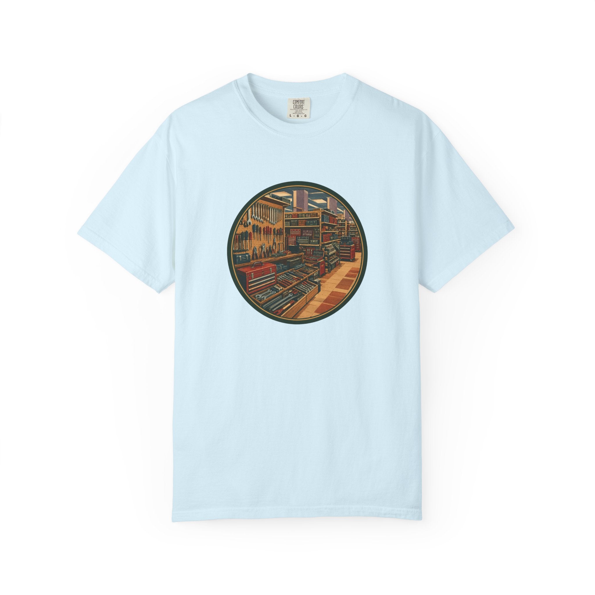 Vintage Tool Graphic T-Shirt — Remembering the Tool Department Illustration