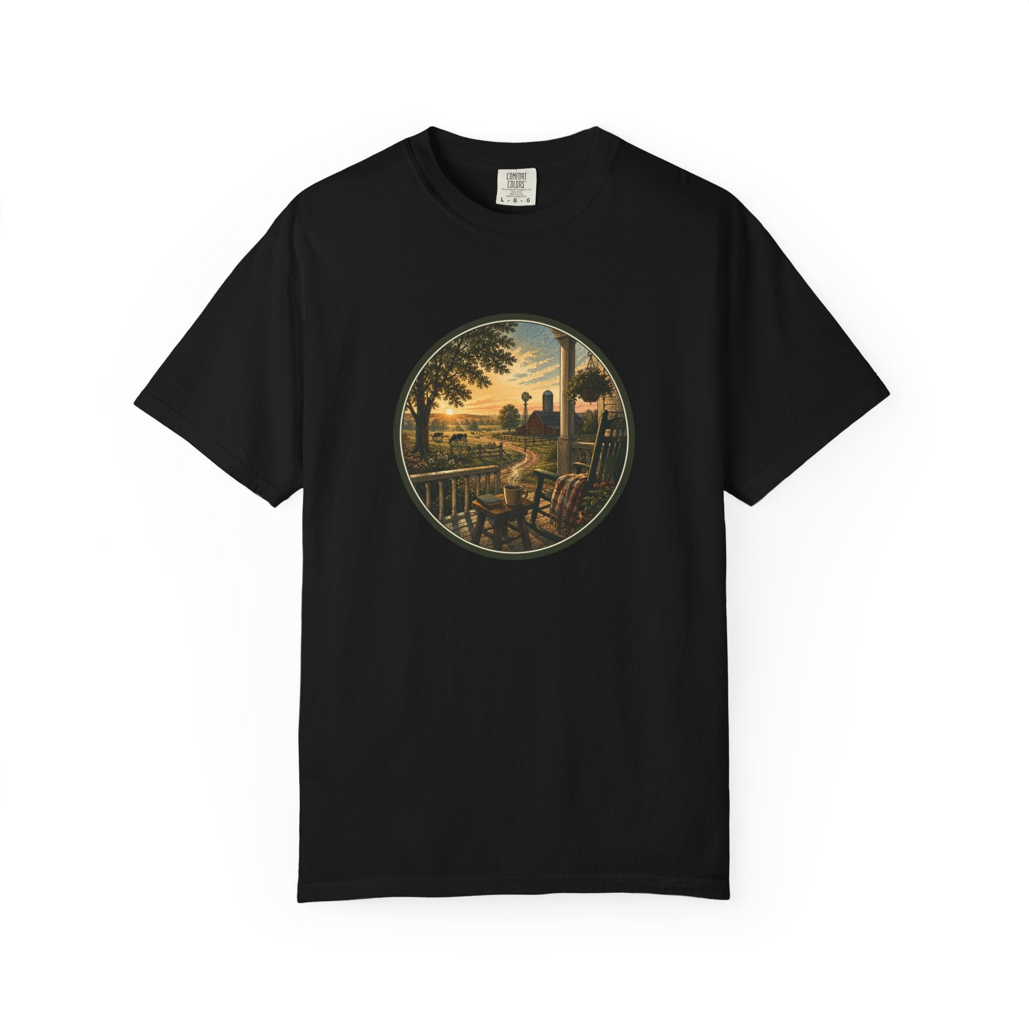 Front Porch Farmland Sunset T-Shirt