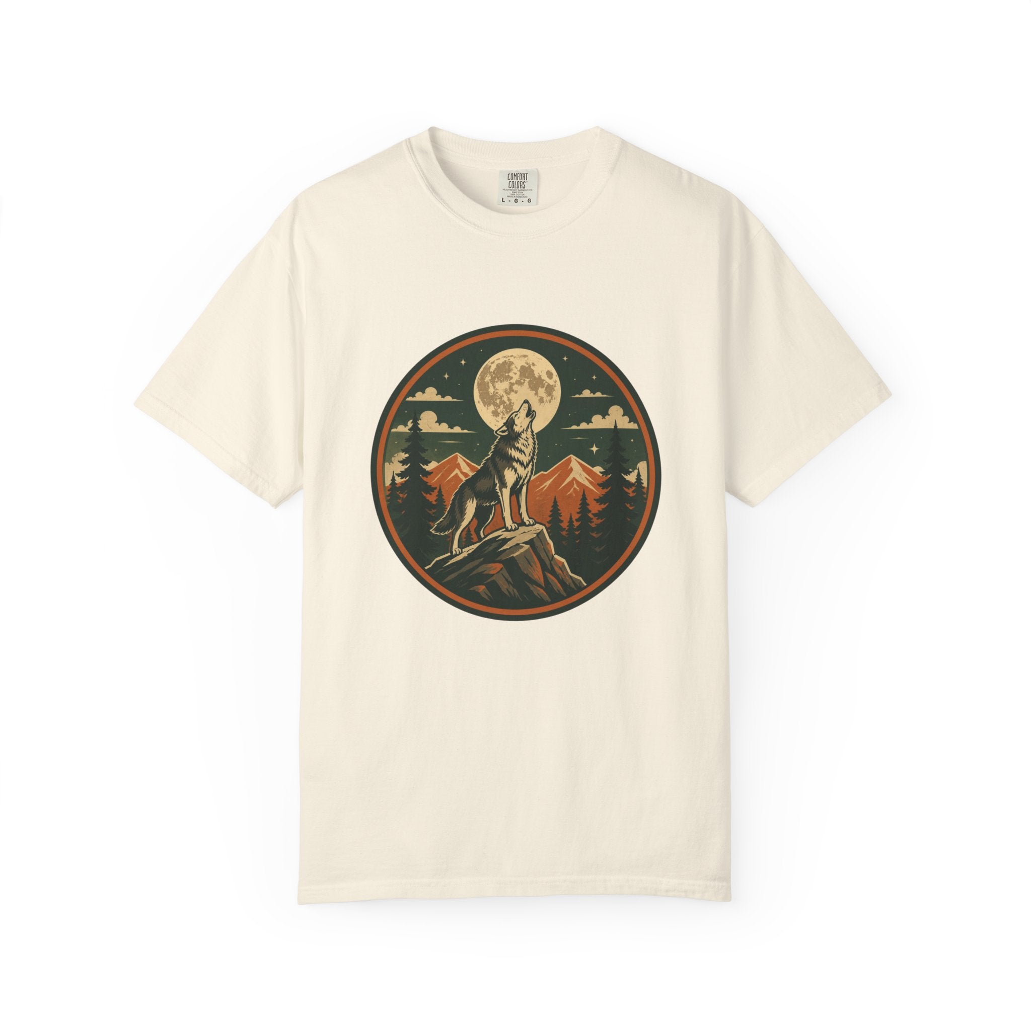 Wolf Howl T-Shirt — Vintage Moonlit Mountain Graphic Tee