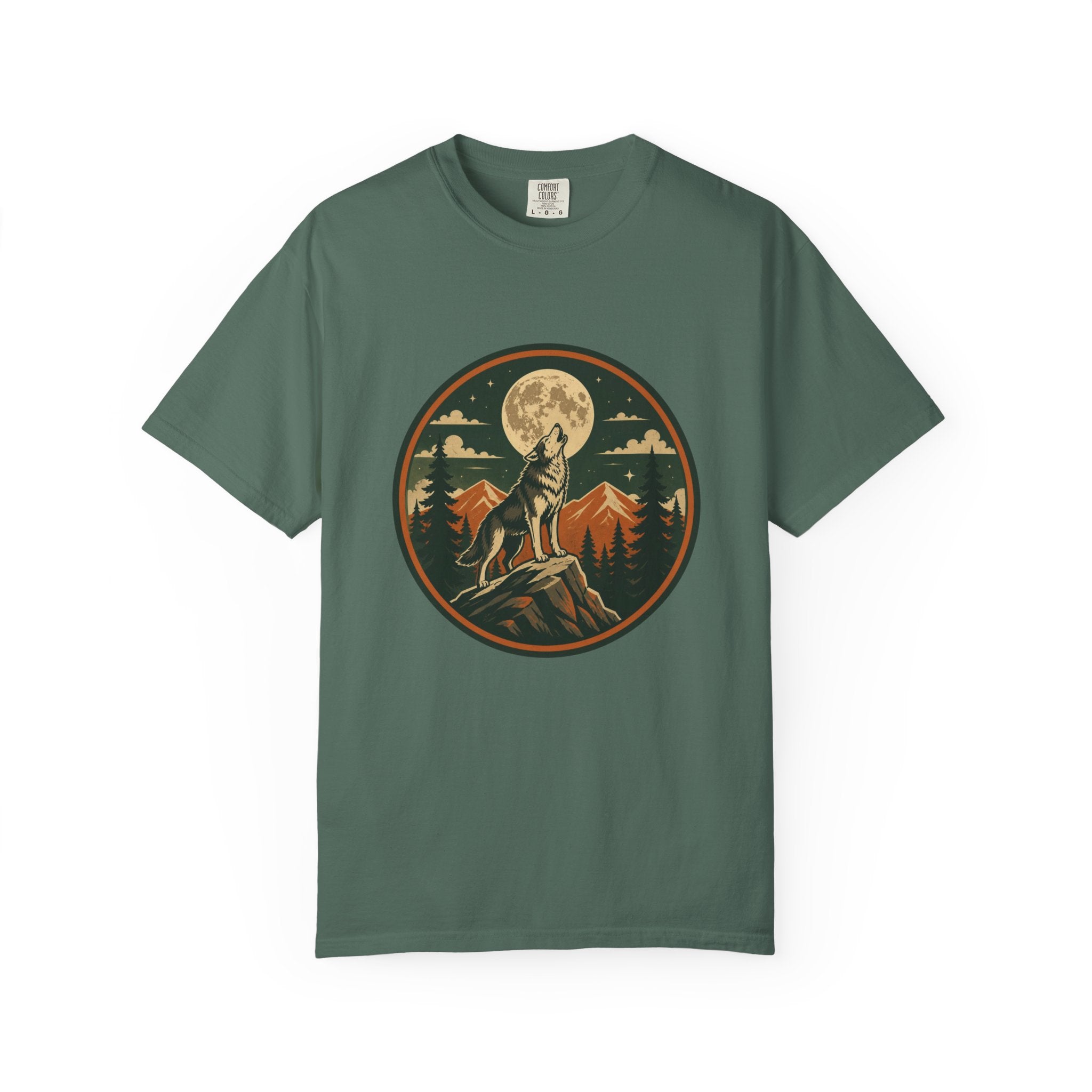 Wolf Howl T-Shirt — Vintage Moonlit Mountain Graphic Tee