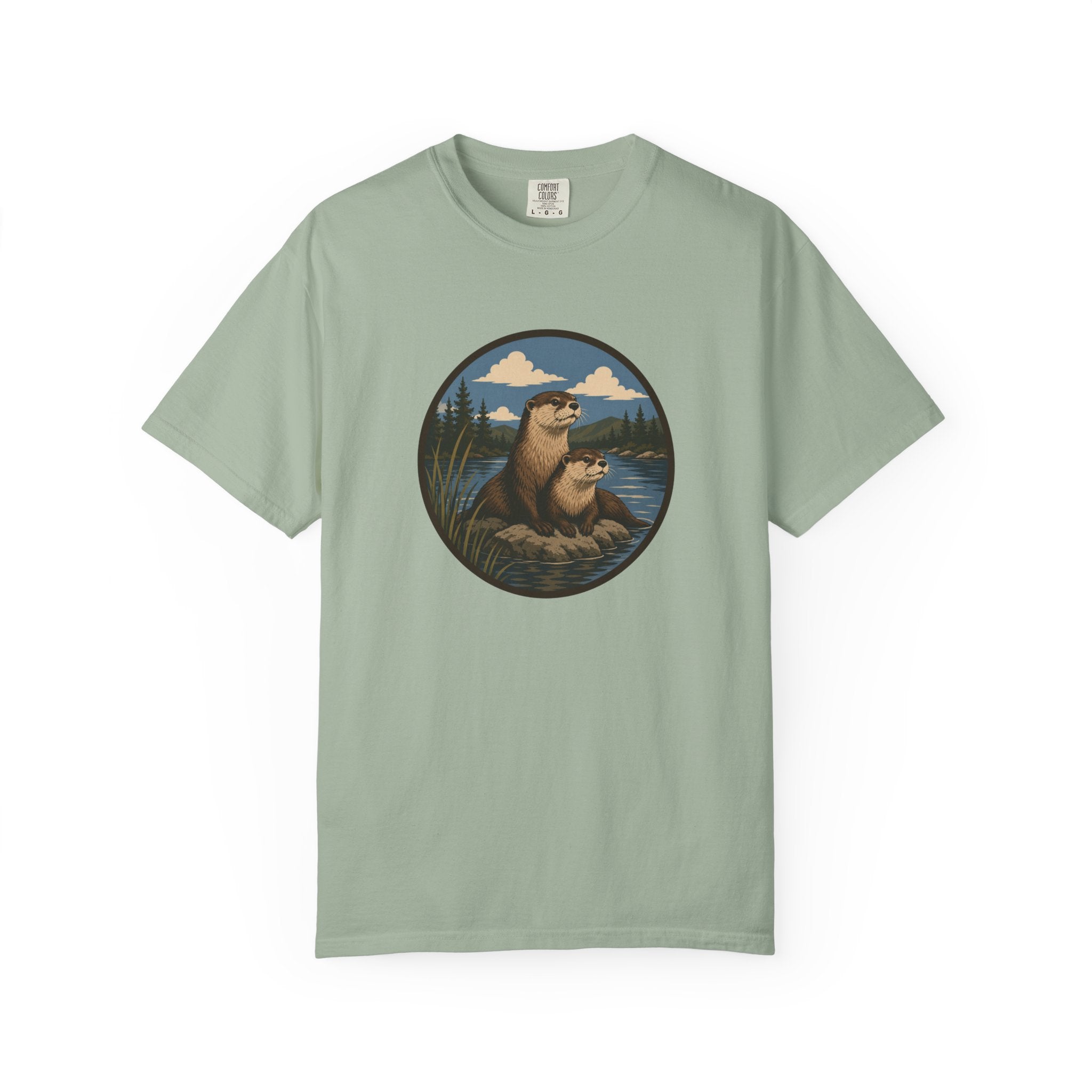 Otter & Baby Lake Scene T-Shirt