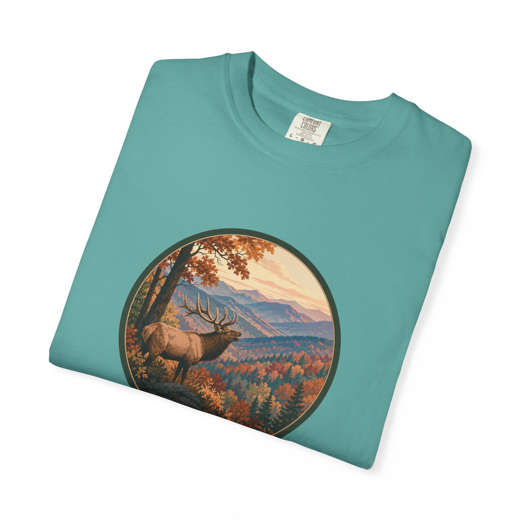 Elk Mountain Landscape T-Shirt — Scenic Wilderness Graphic Tee