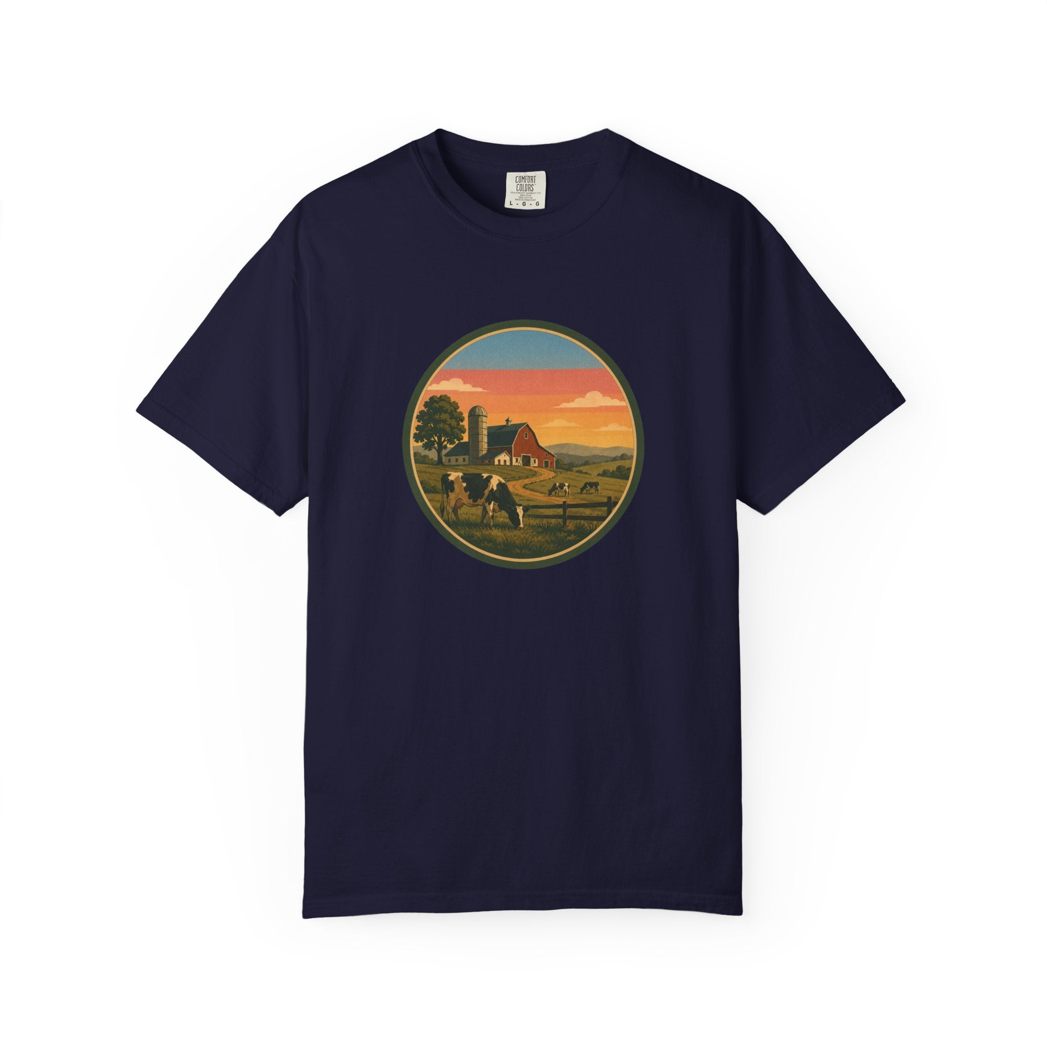 Vintage Sunset Dairy Farm T-Shirt
