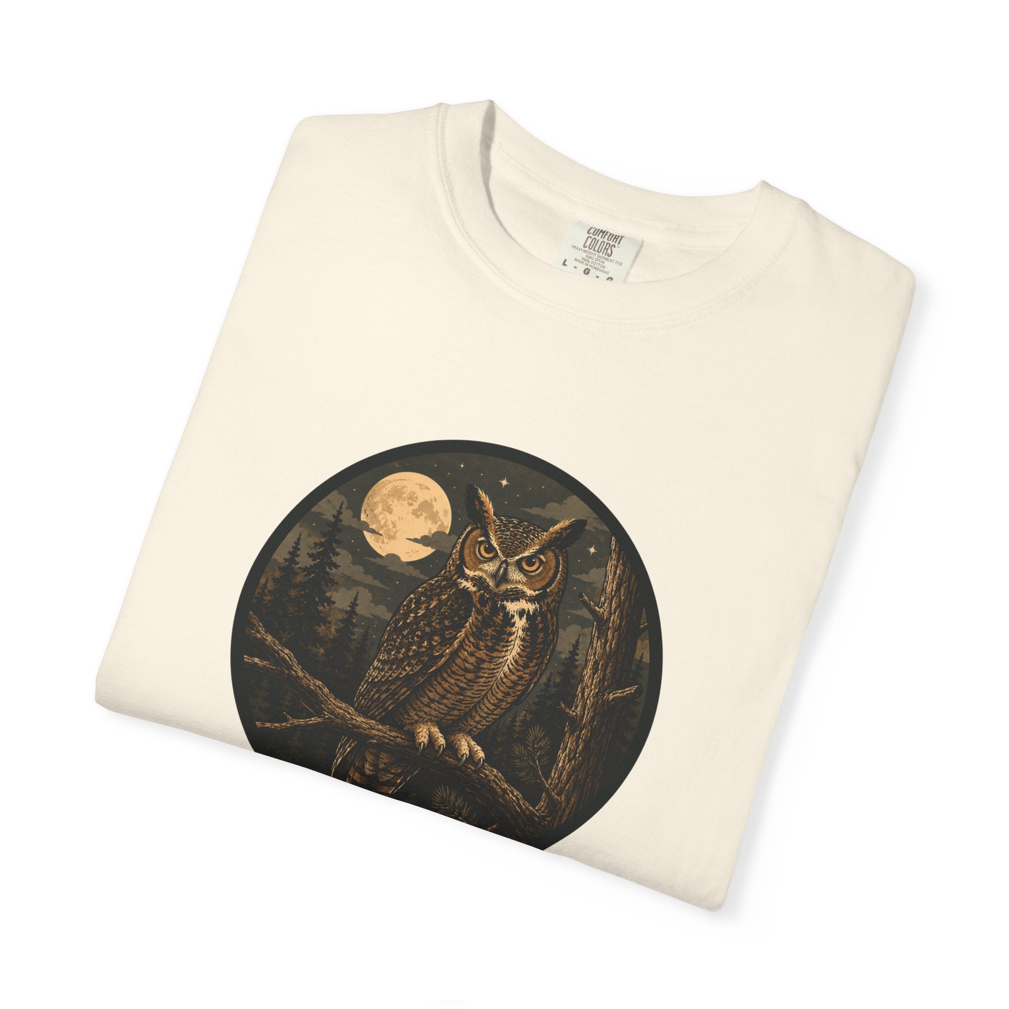 Owl Moon T-Shirt — Vintage Night Forest Graphic