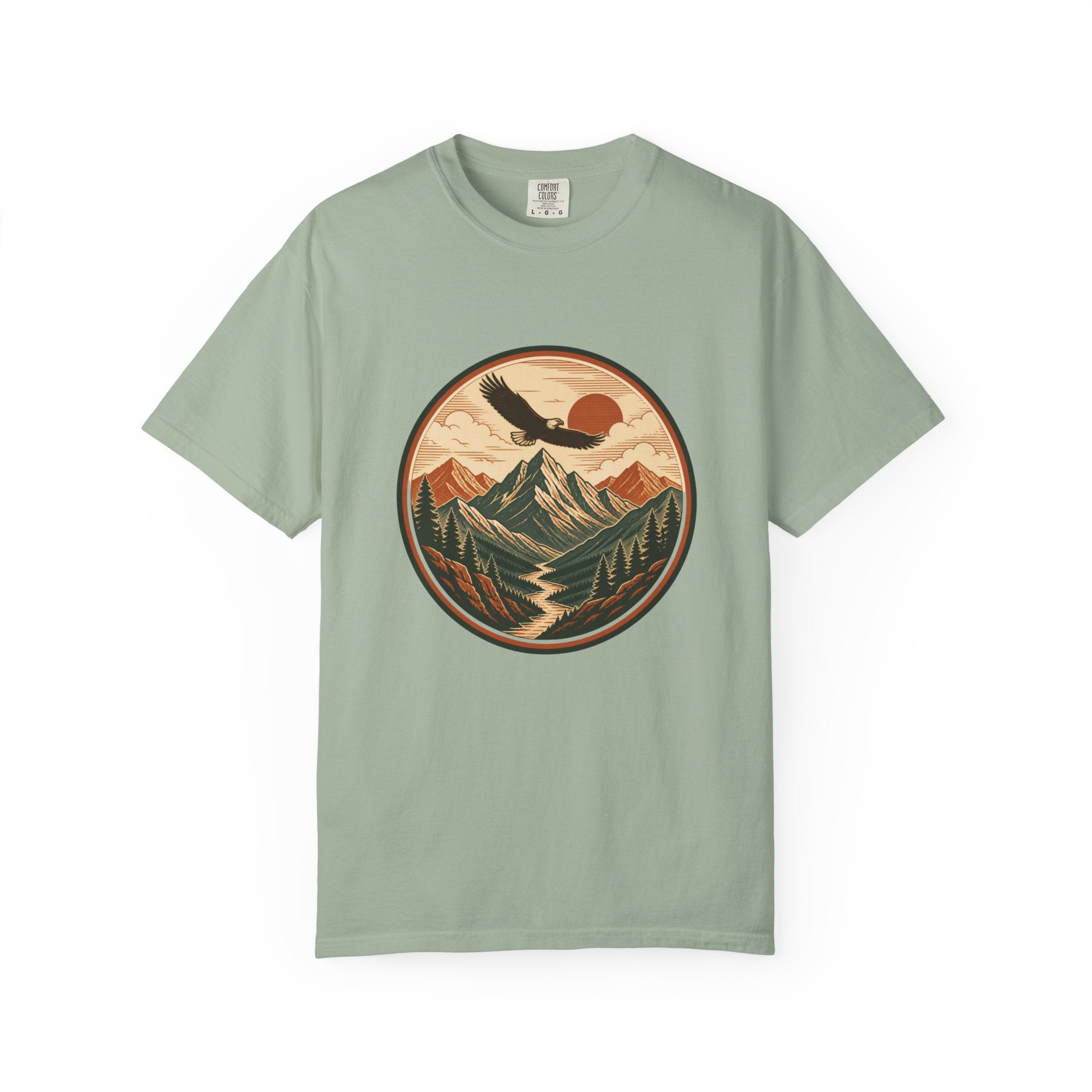Vintage Mountain Eagle T-Shirt — Retro Outdoor Nature Graphic Tee