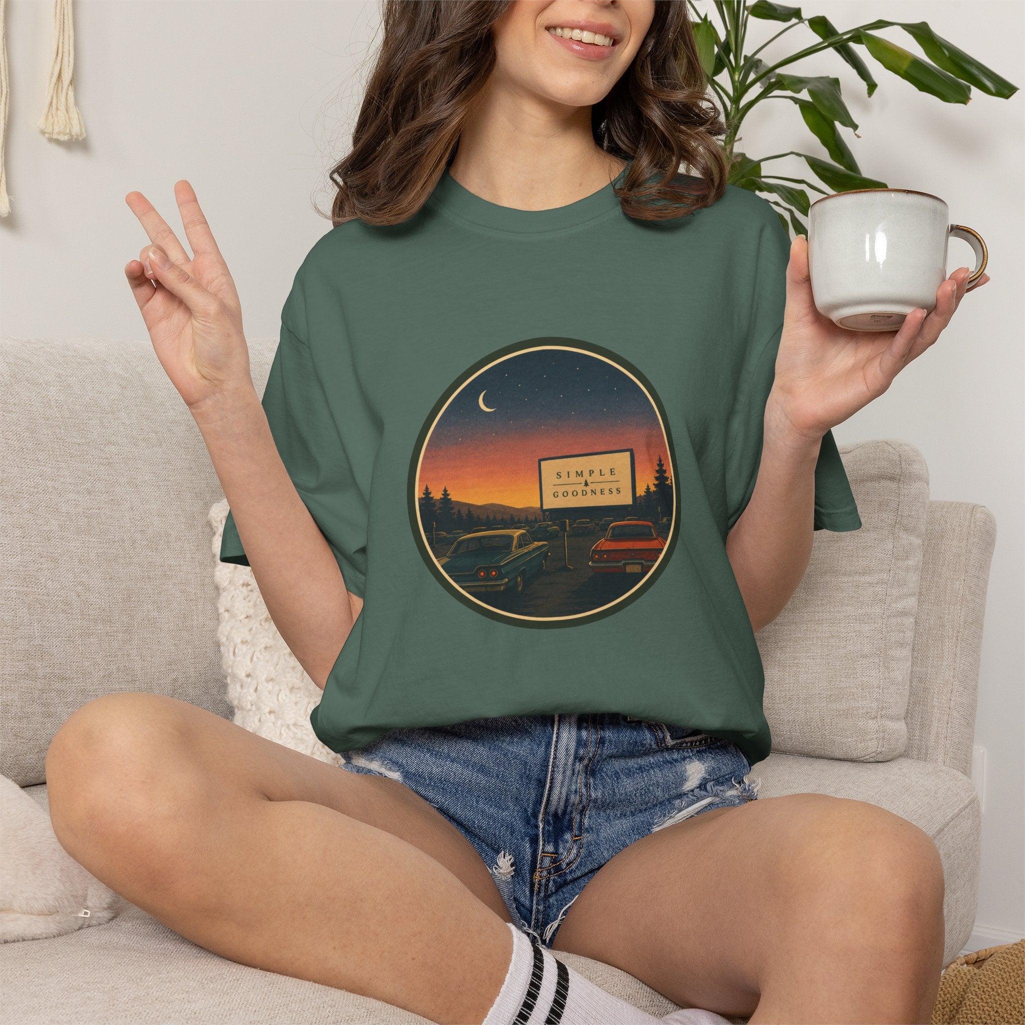 Vintage Drive-In Movie T-Shirt — Scenic Retro Outdoors Tee