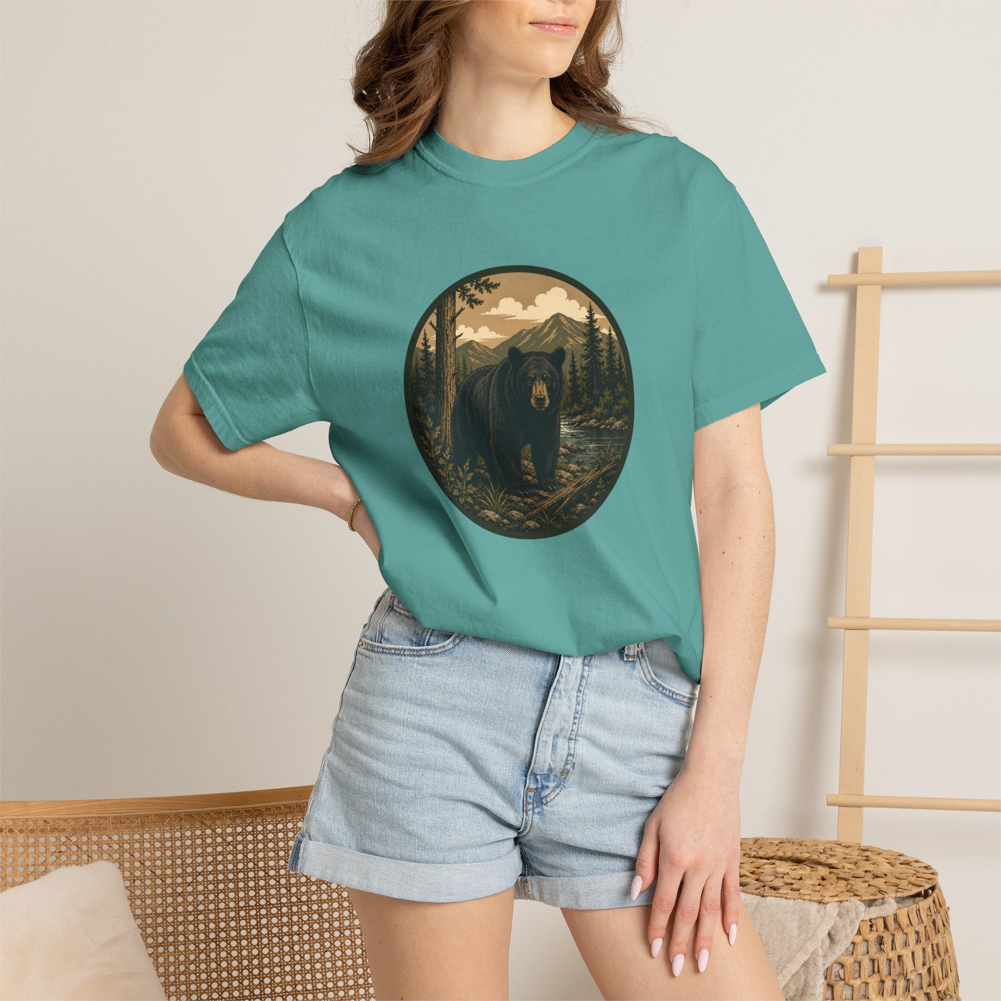 Bear Forest Graphic T-Shirt — Vintage Mountain Wilderness Tee
