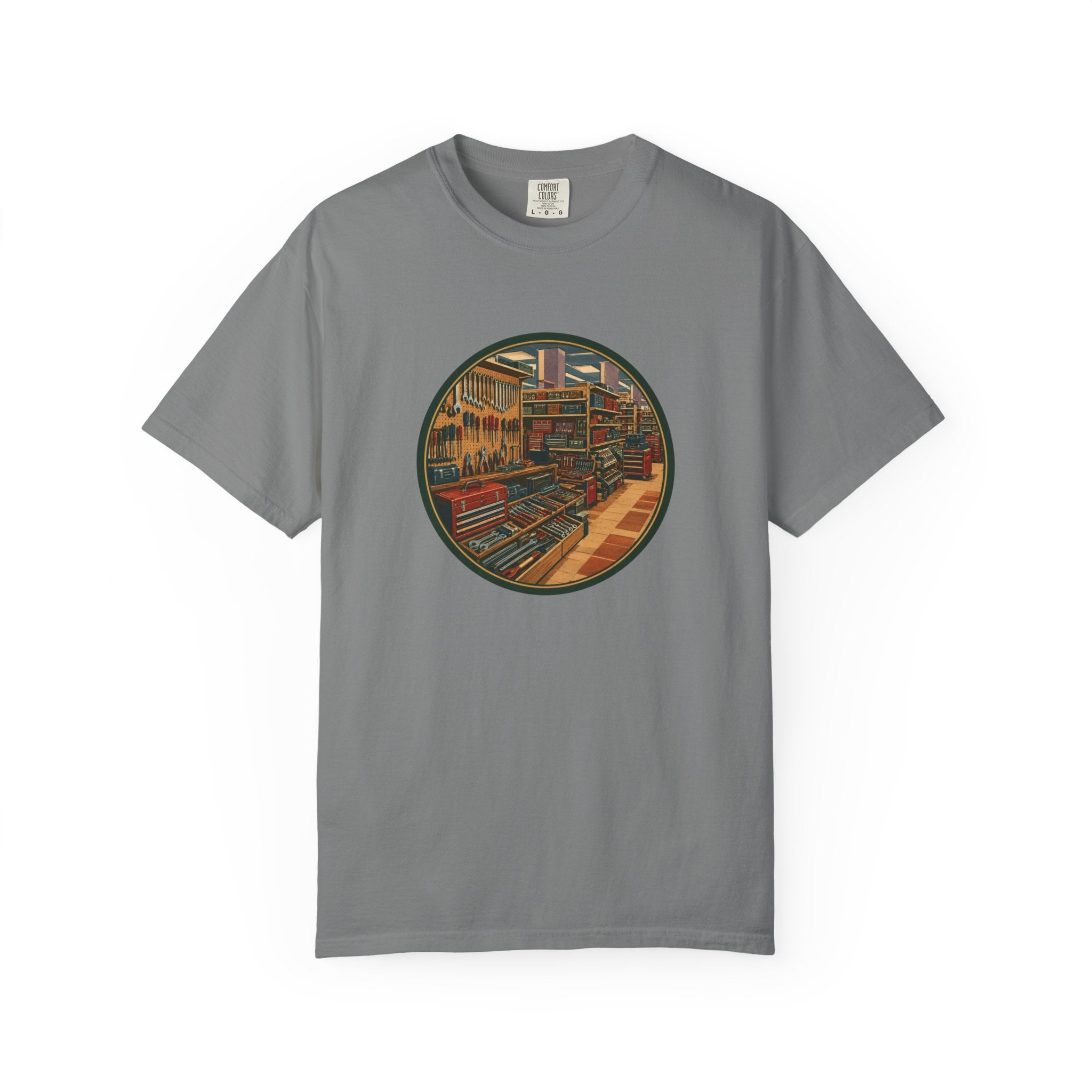 Vintage Tool Graphic T-Shirt — Remembering the Tool Department Illustration