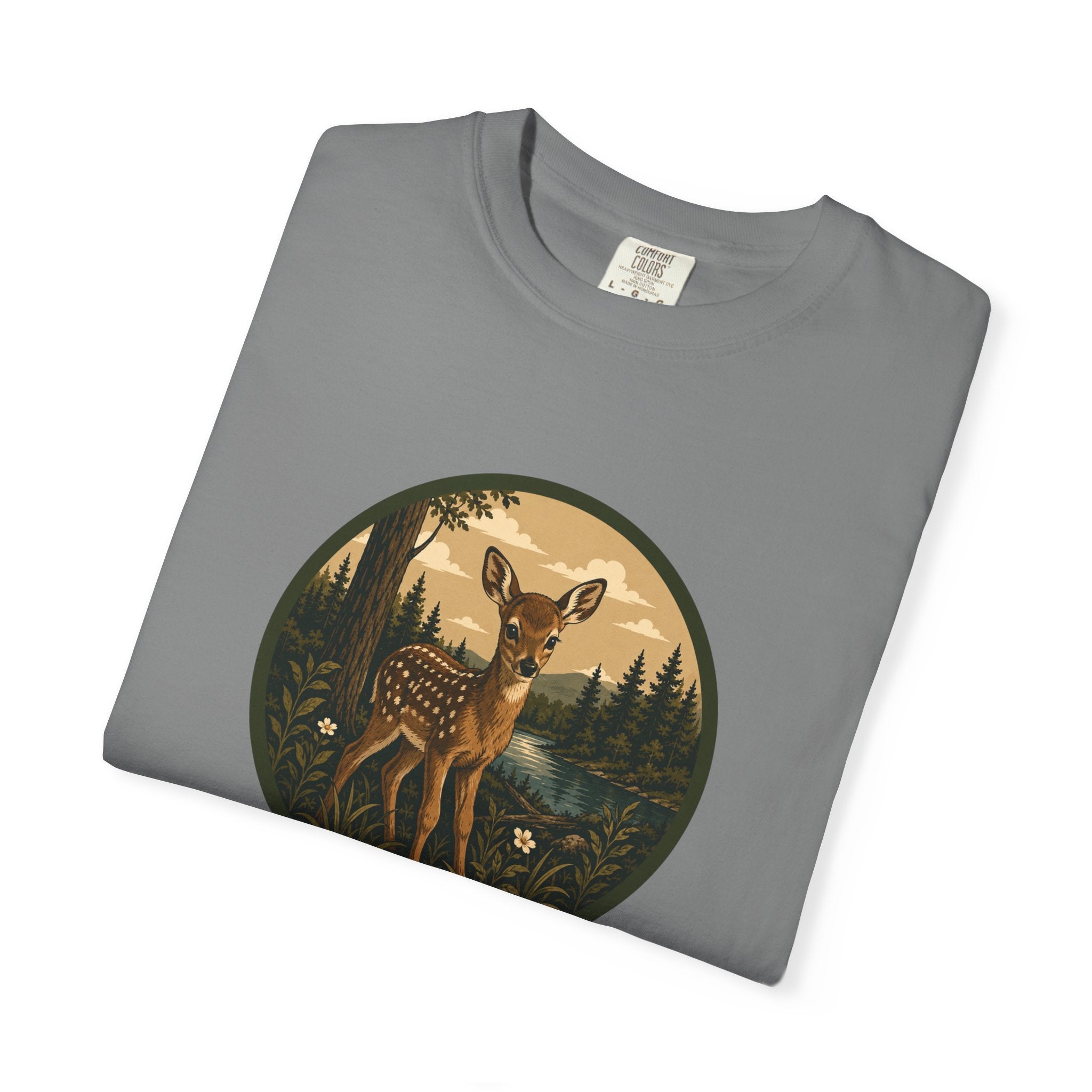 Fawn Forest Tee — Vintage Woodland Deer T-Shirt