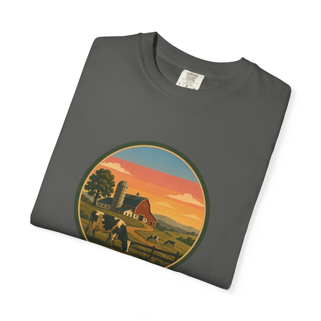Vintage Sunset Dairy Farm T-Shirt