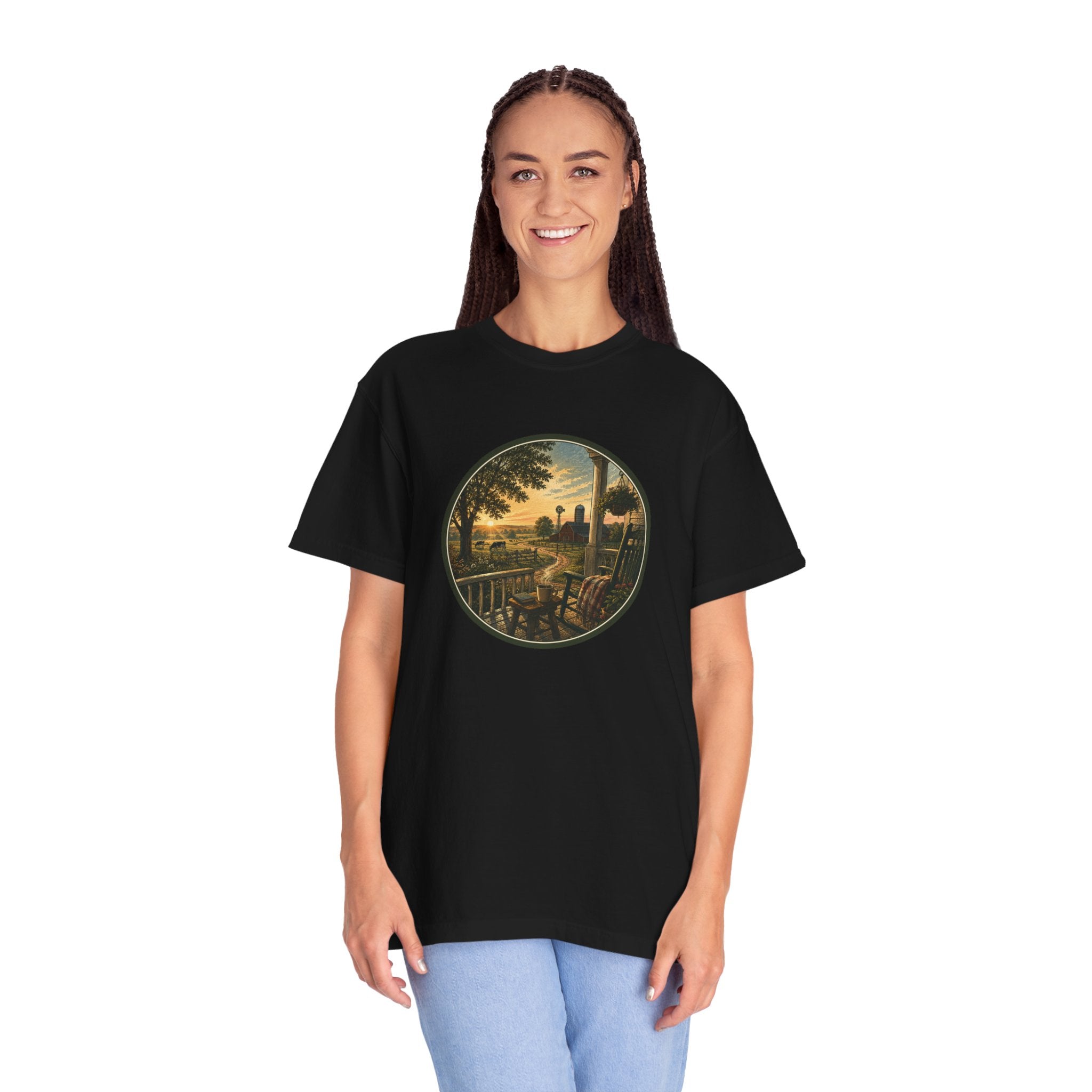 Front Porch Farmland Sunset T-Shirt