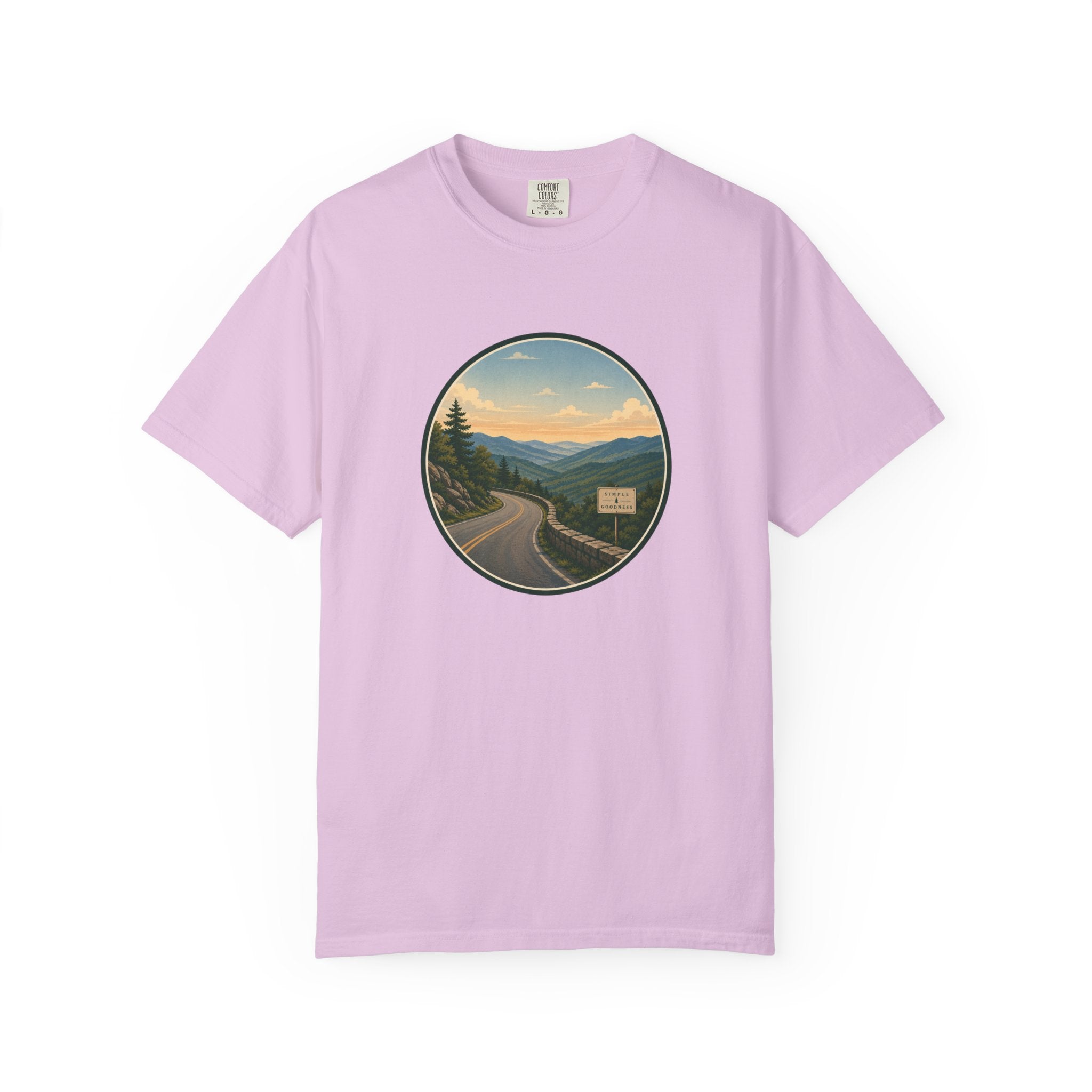 Road Through the Mountains T-Shirt — Scenic Sunset Drive Graphic Tee