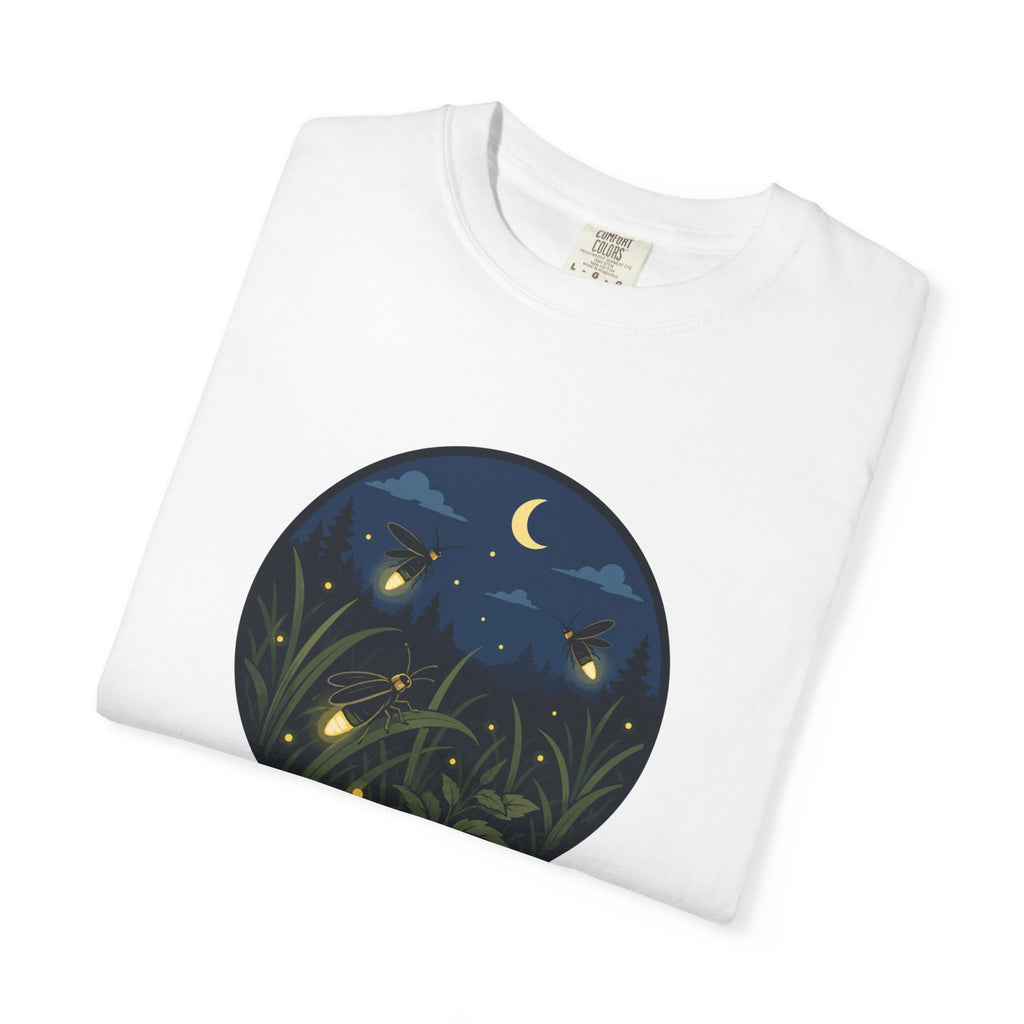 Firefly Night T-Shirt — Moonlit Meadow Graphic Tee