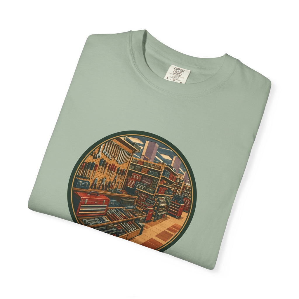 Vintage Tool Graphic T-Shirt — Remembering the Tool Department Illustration