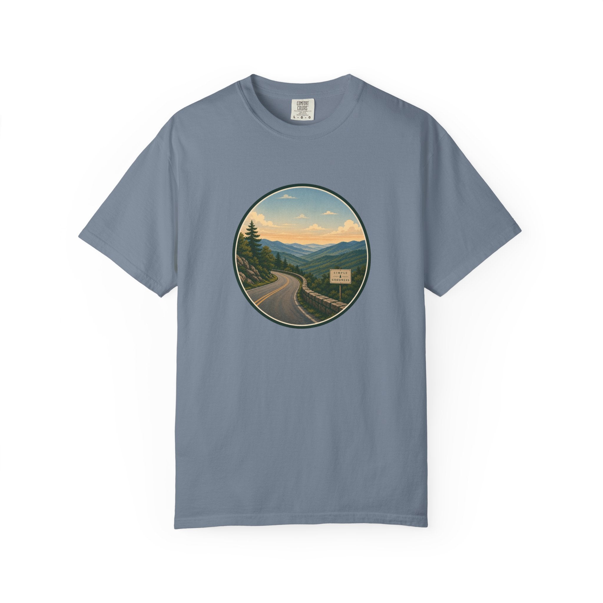 Road Through the Mountains T-Shirt — Scenic Sunset Drive Graphic Tee