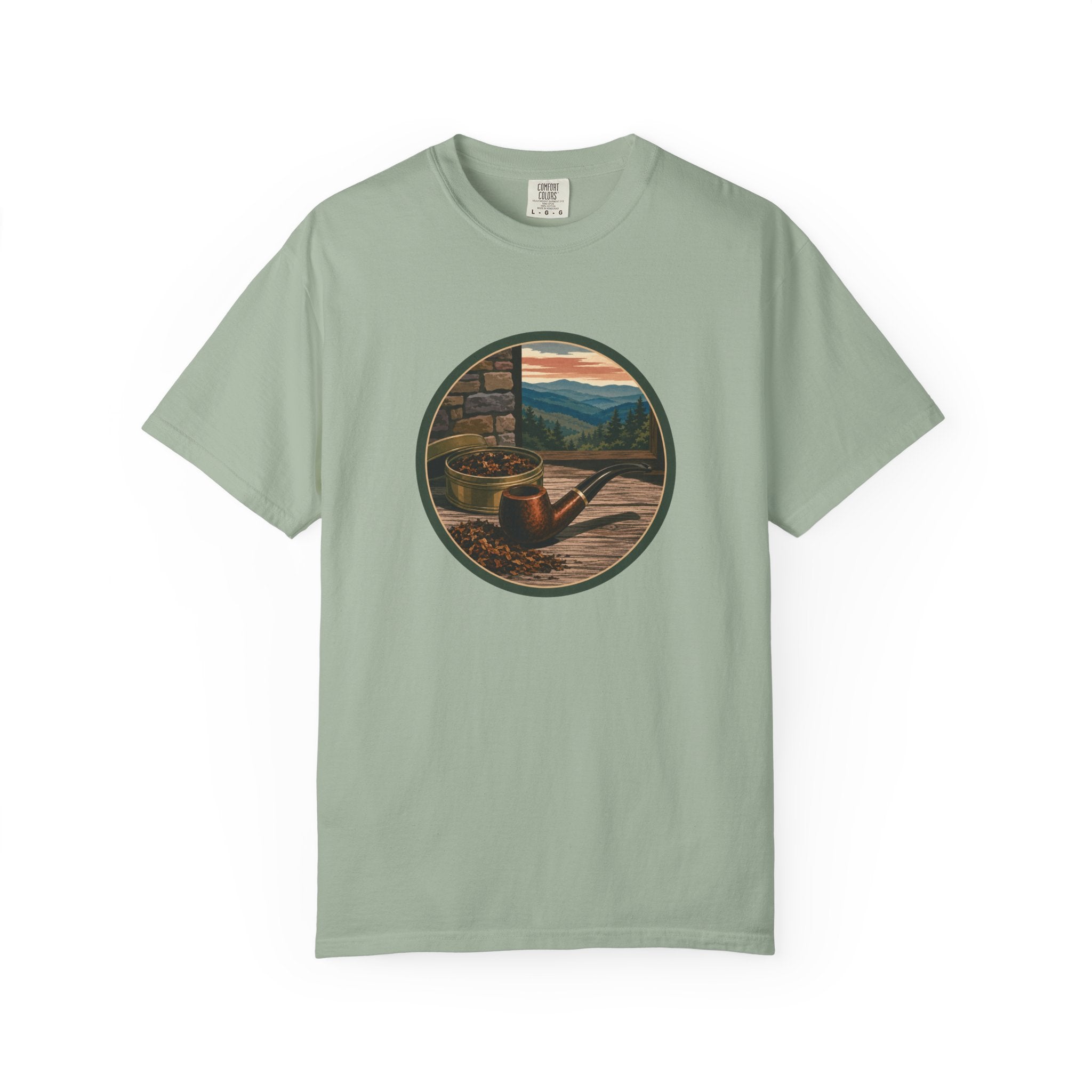 Vintage Tobacco Pipe Circle T-Shirt