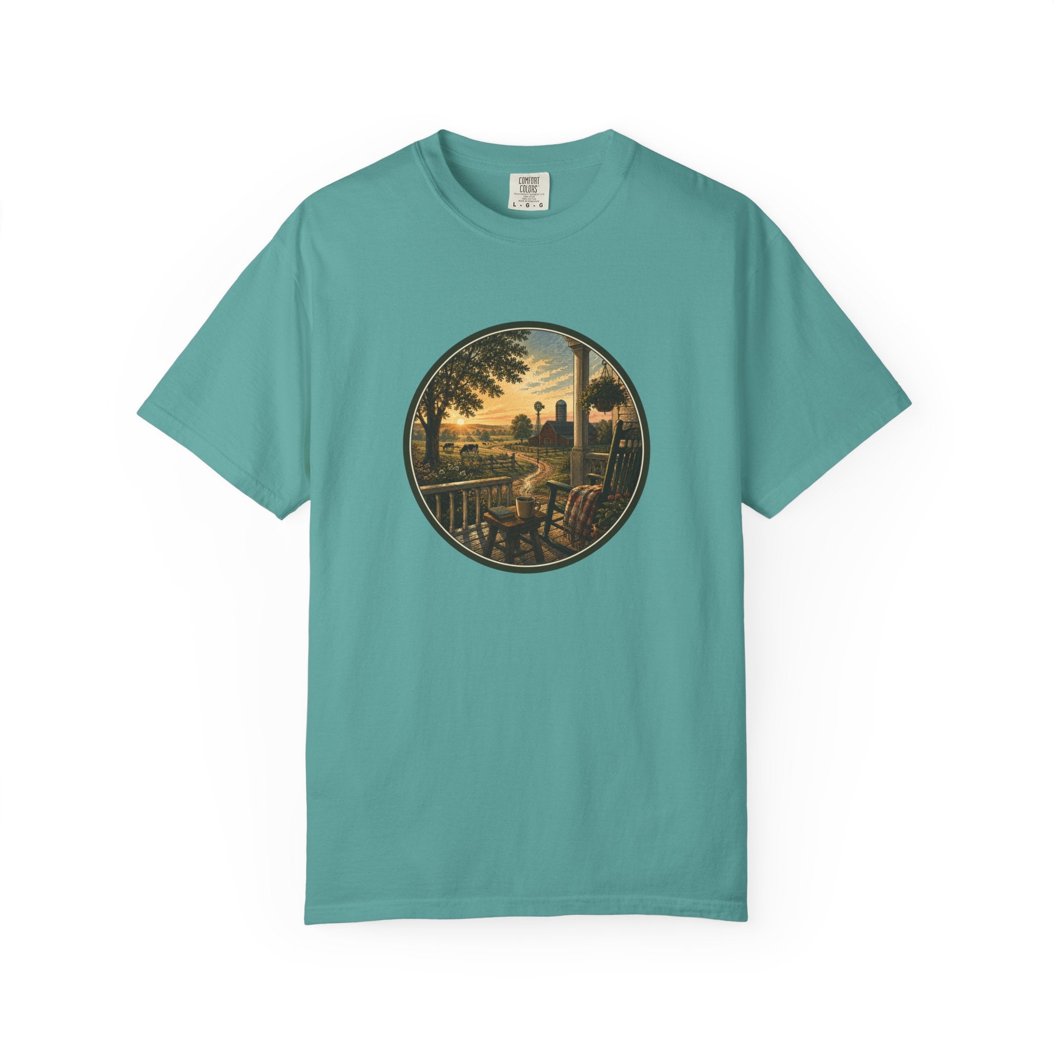 Front Porch Farmland Sunset T-Shirt