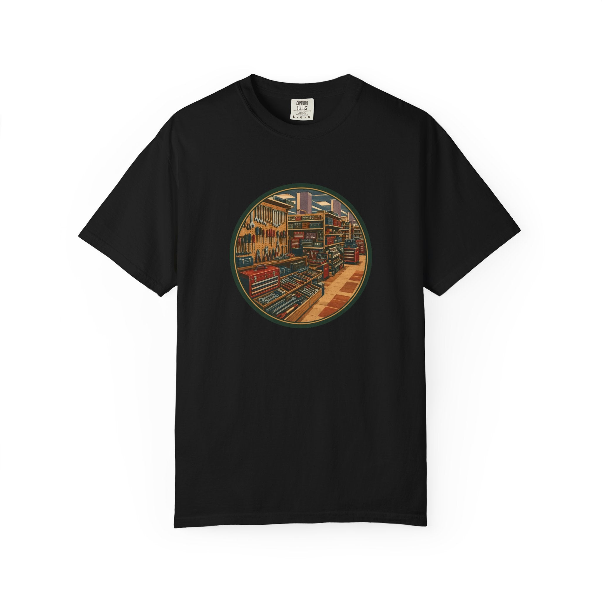 Vintage Tool Graphic T-Shirt — Remembering the Tool Department Illustration