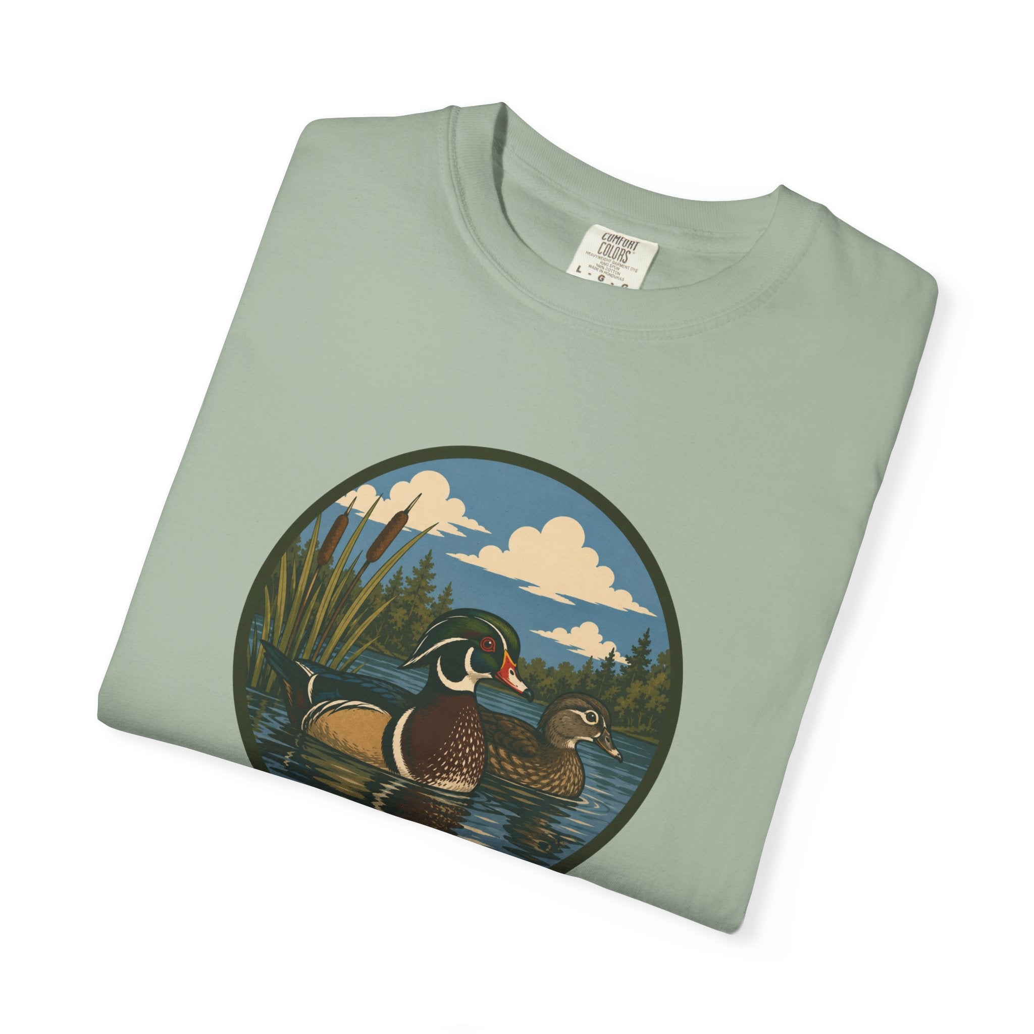 Wood Duck Pond T-Shirt — Vintage Waterfowl Nature Tee