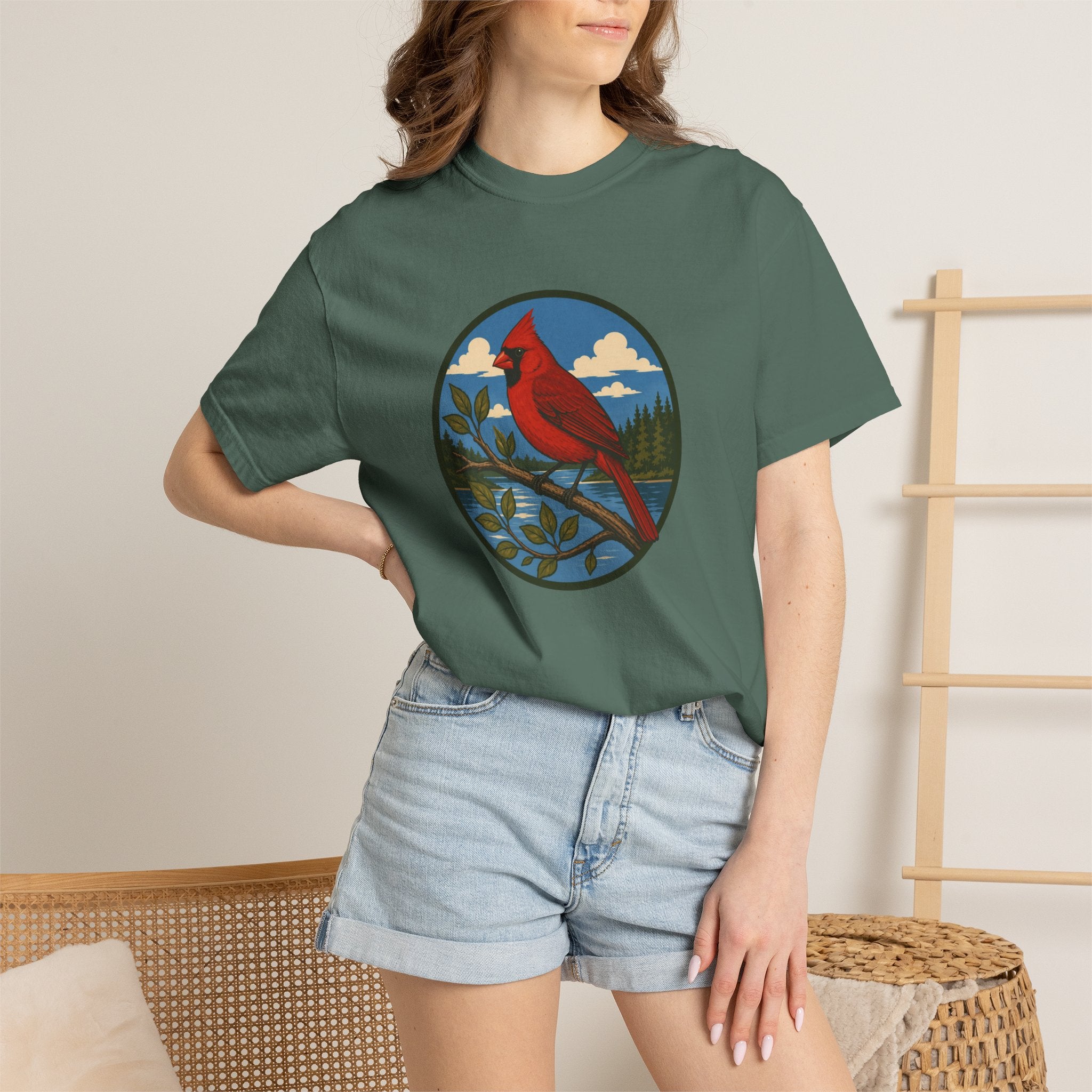 Cardinal Nature T-Shirt — Red Cardinal Bird Graphic Tee