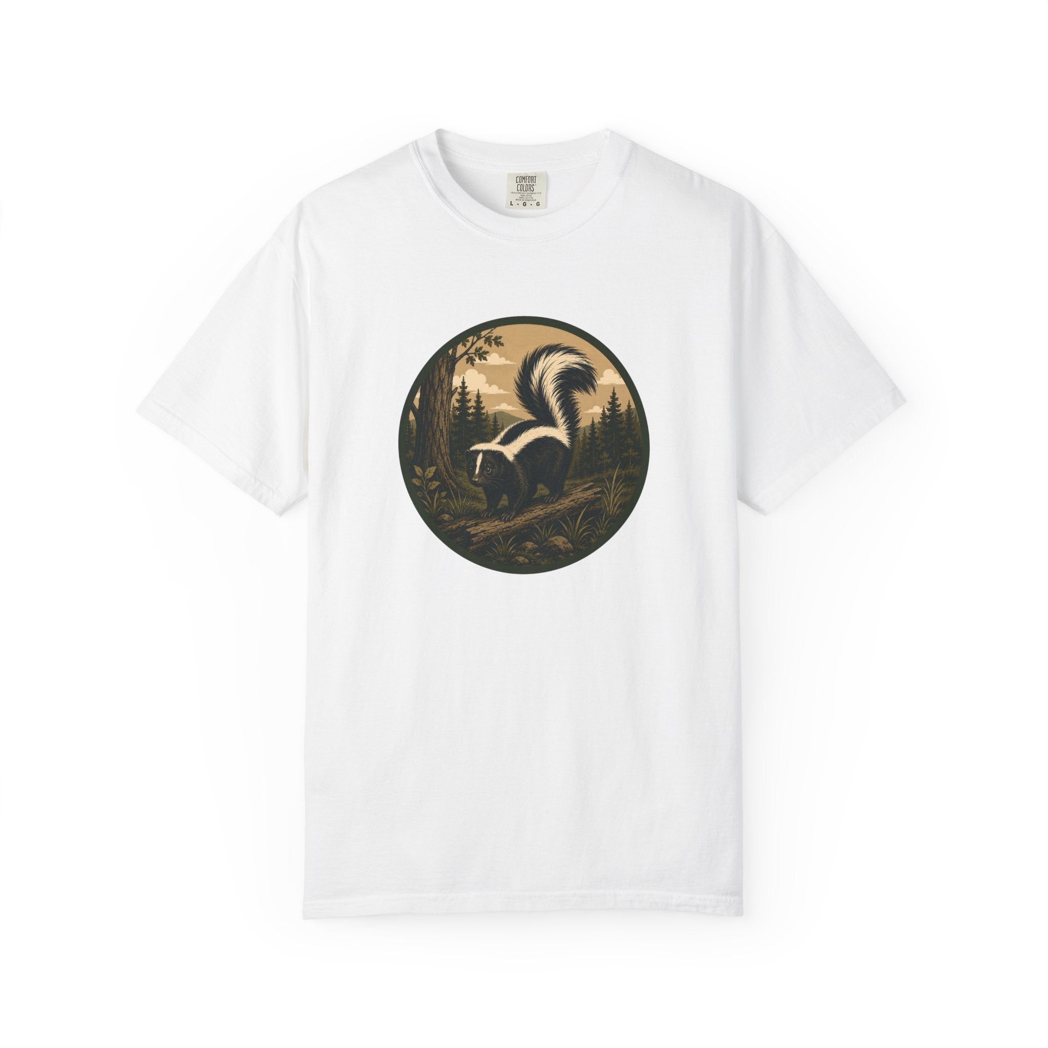 Skunk Forest T-Shirt — Vintage Woodland Wildlife Tee