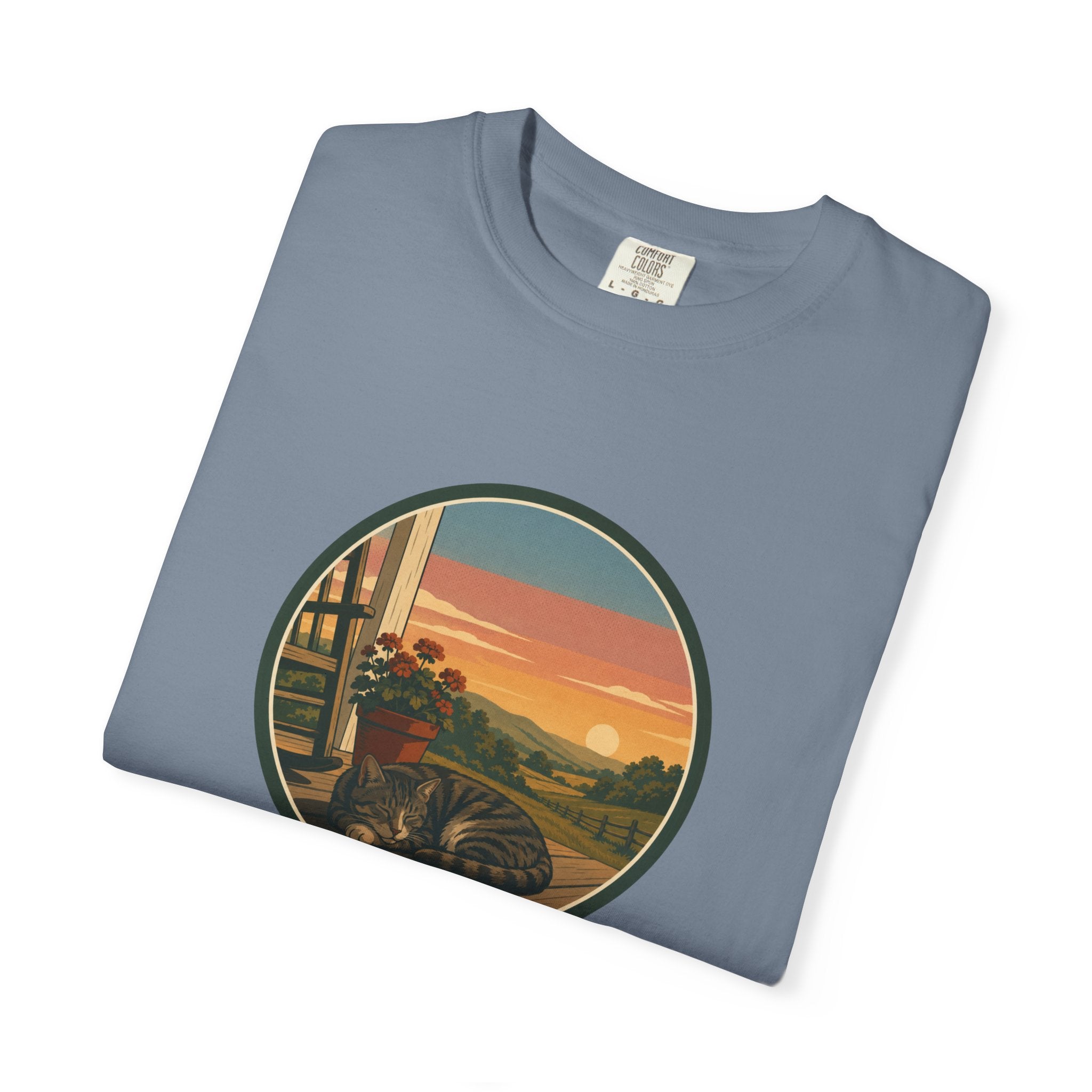 Vintage Sunset Cat Nap T-Shirt