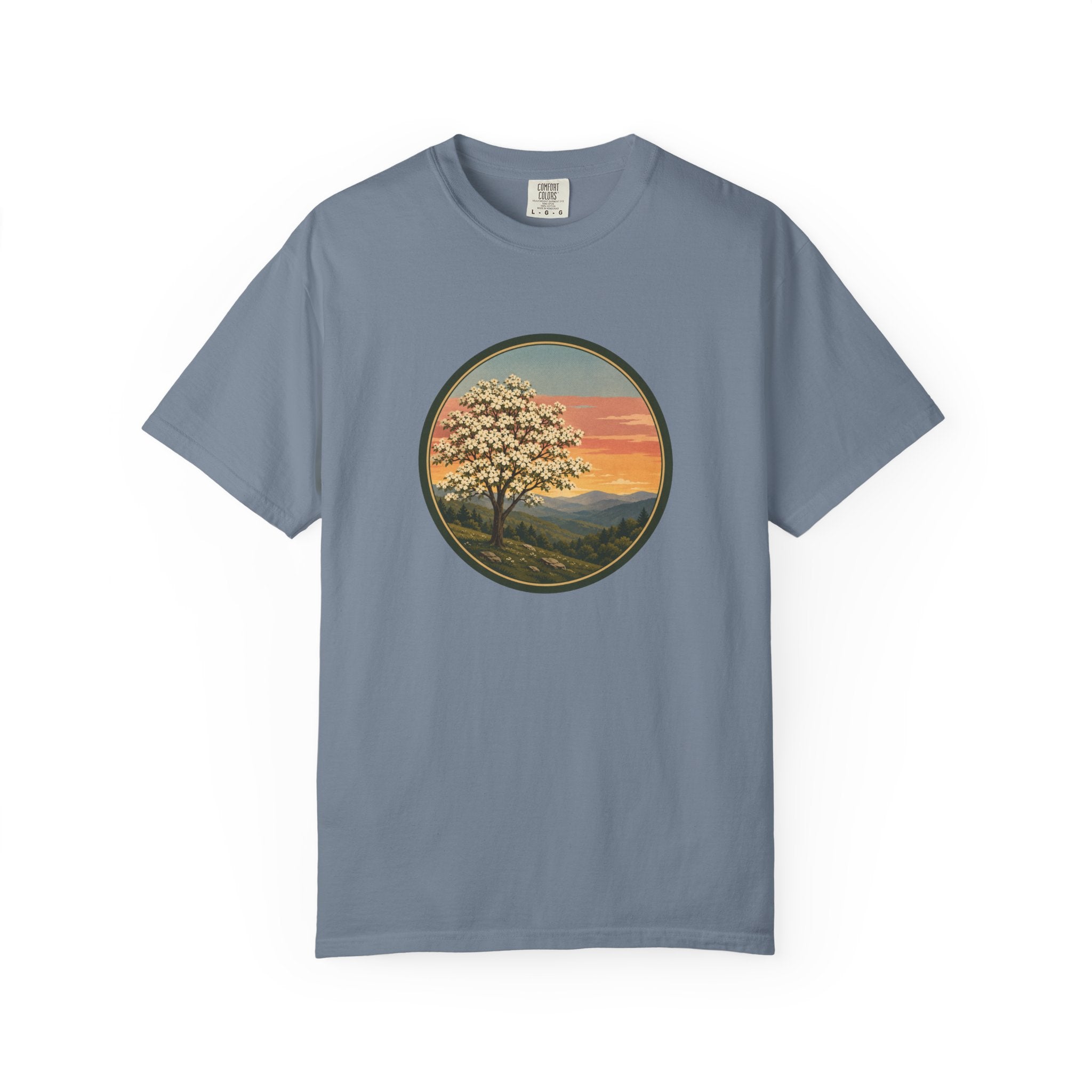Vintage Sunset Dogwood Tree T-Shirt