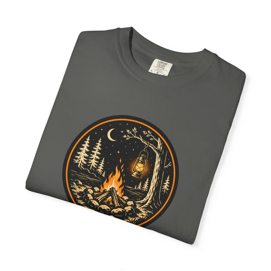 Campfire Nights Badge Unisex Garment-Dyed T-Shirt