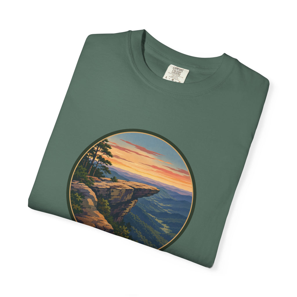Nature Sunset Cliff T-Shirt - Blue Ridge Mountains Tee